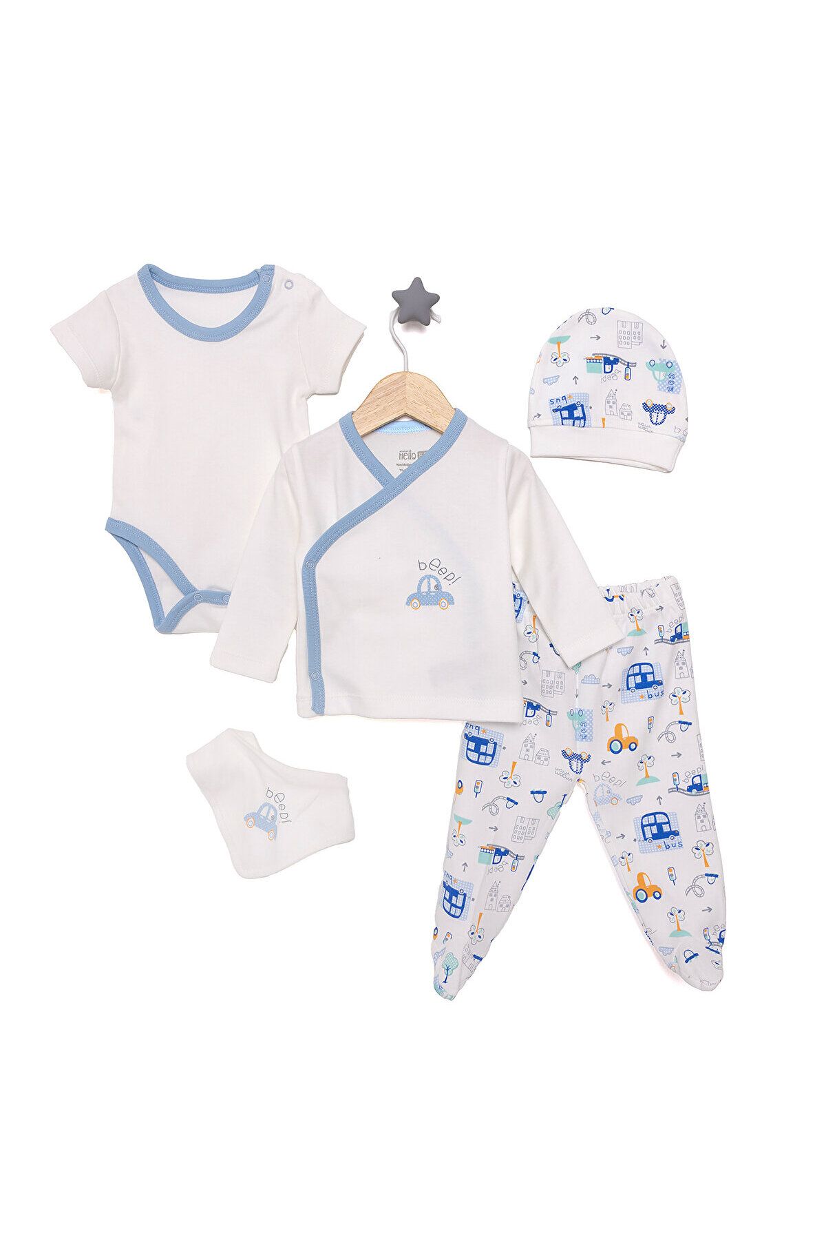 نوزاد پسر HelloBaby نوزاد پسر 5 تکه باکس بیمارستان آزاد شد ebebek Hello Baby