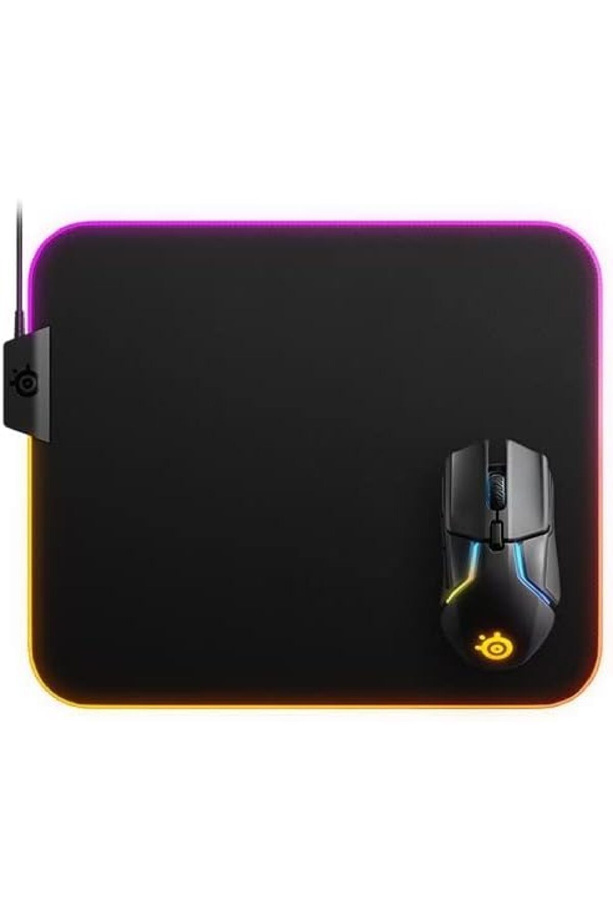 erorex-Qck Prism Cloth Gaming Mouse Pad 2 Zone Rgb Illumination Real Time Event Lighting Optimized For 3