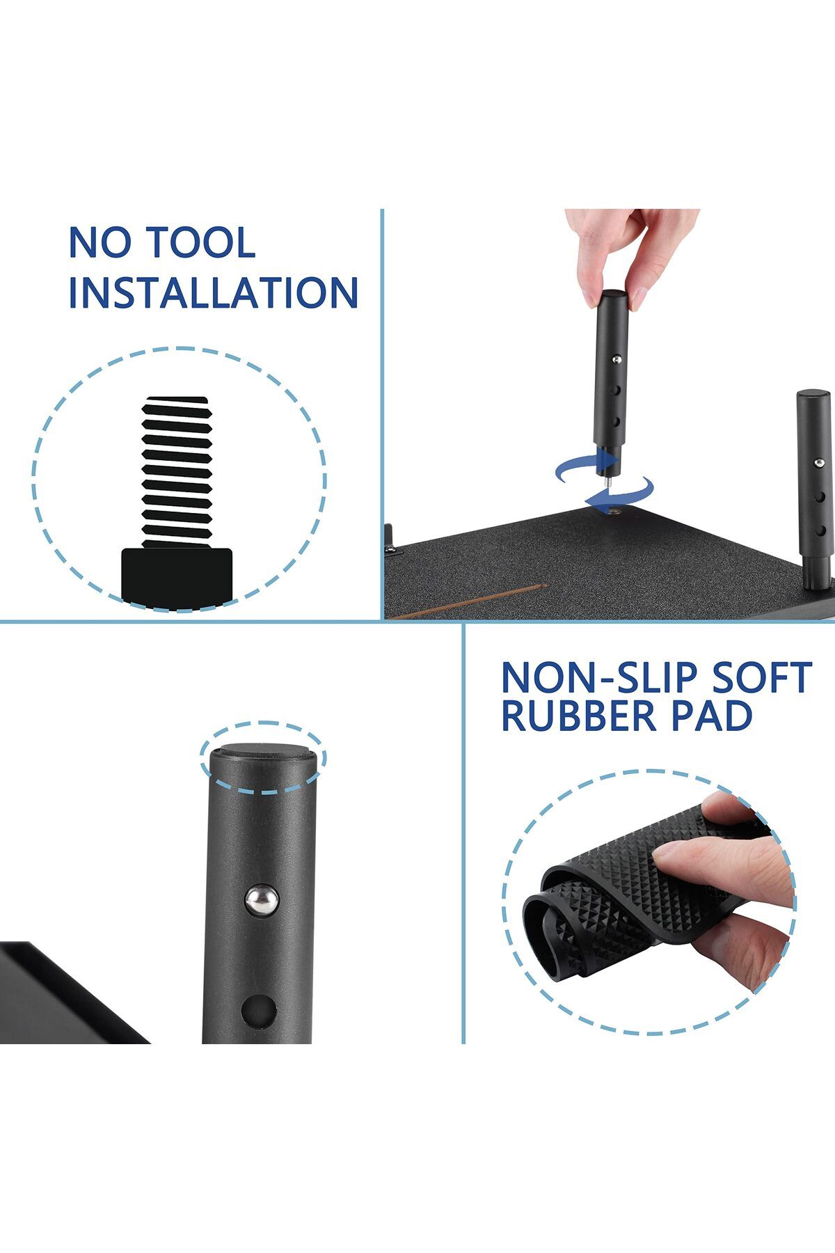erorex-Dual Monitor Stand Double Monitor Riser For Pc Computer Laptop And Printer 3 Adjustable Shelf 3