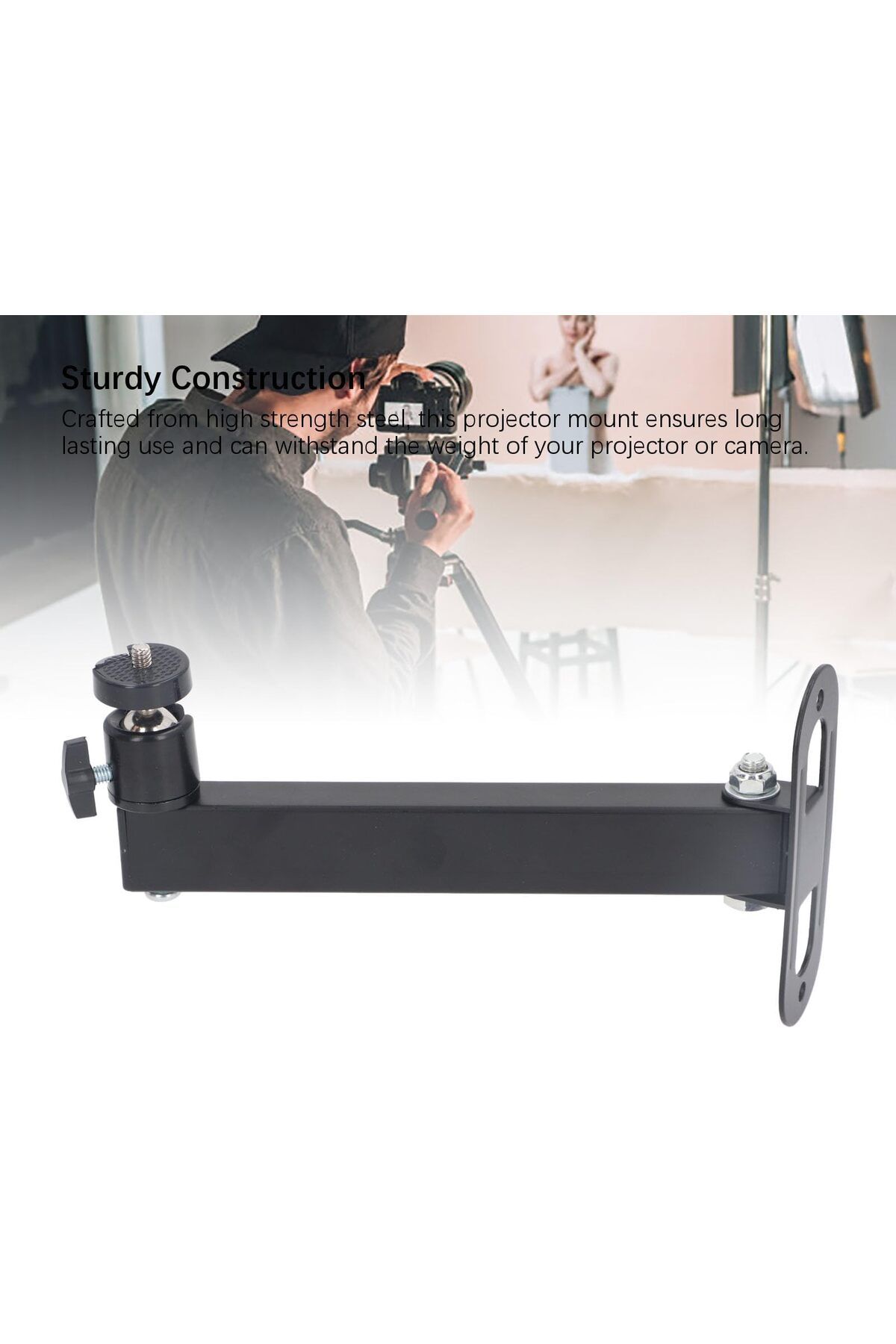 erorex-Projector Wall Mount Foldable Universal 1 4 Interface Adjustable Angle Strong Load Capacity 20Cm 2