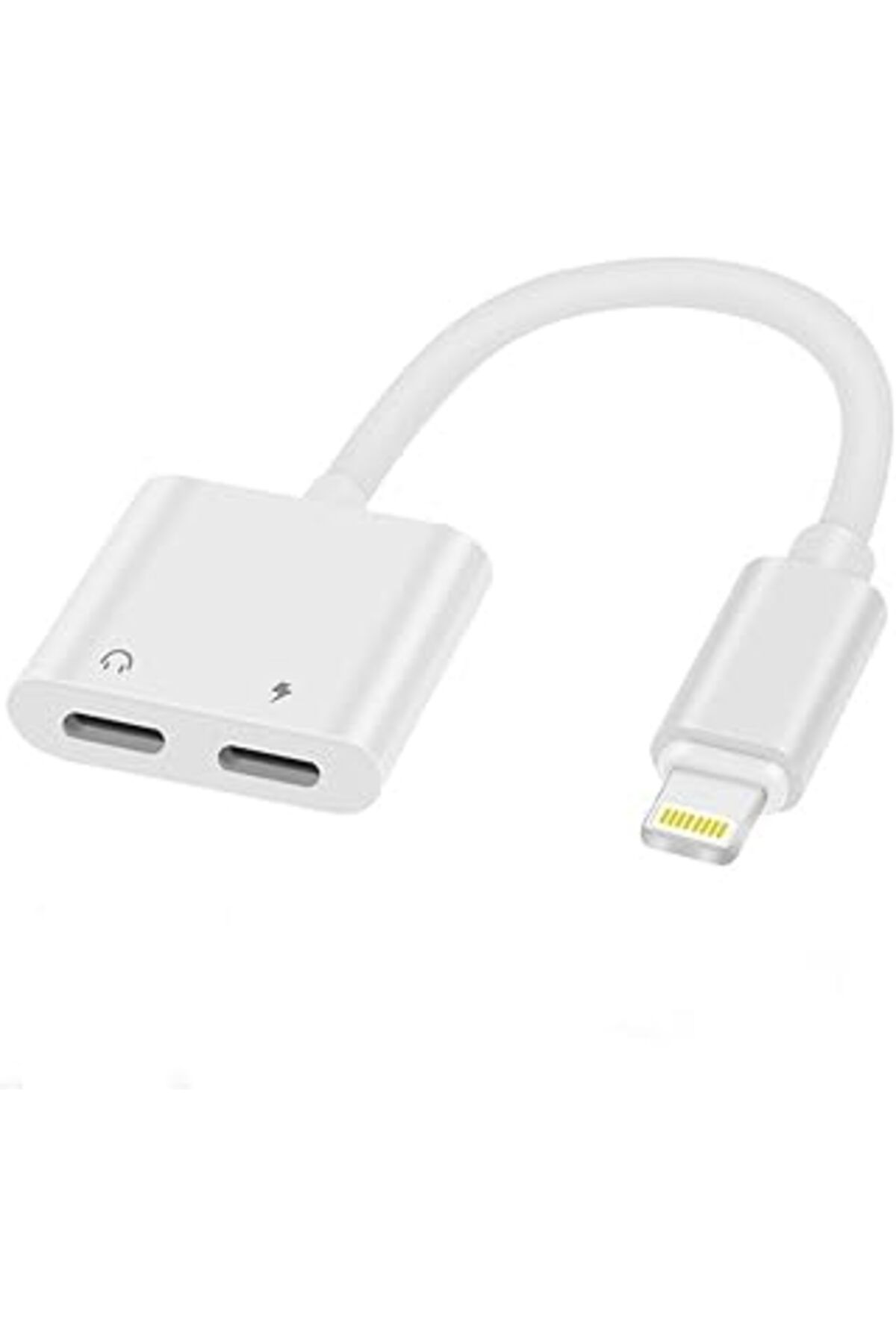 Qedii Heartz Iphone Ile Uyumlu Lightning 2In1 Şarj Kulaklık Dönüştürücü Jack Adaptör Şarj Çoğaltıcı Split