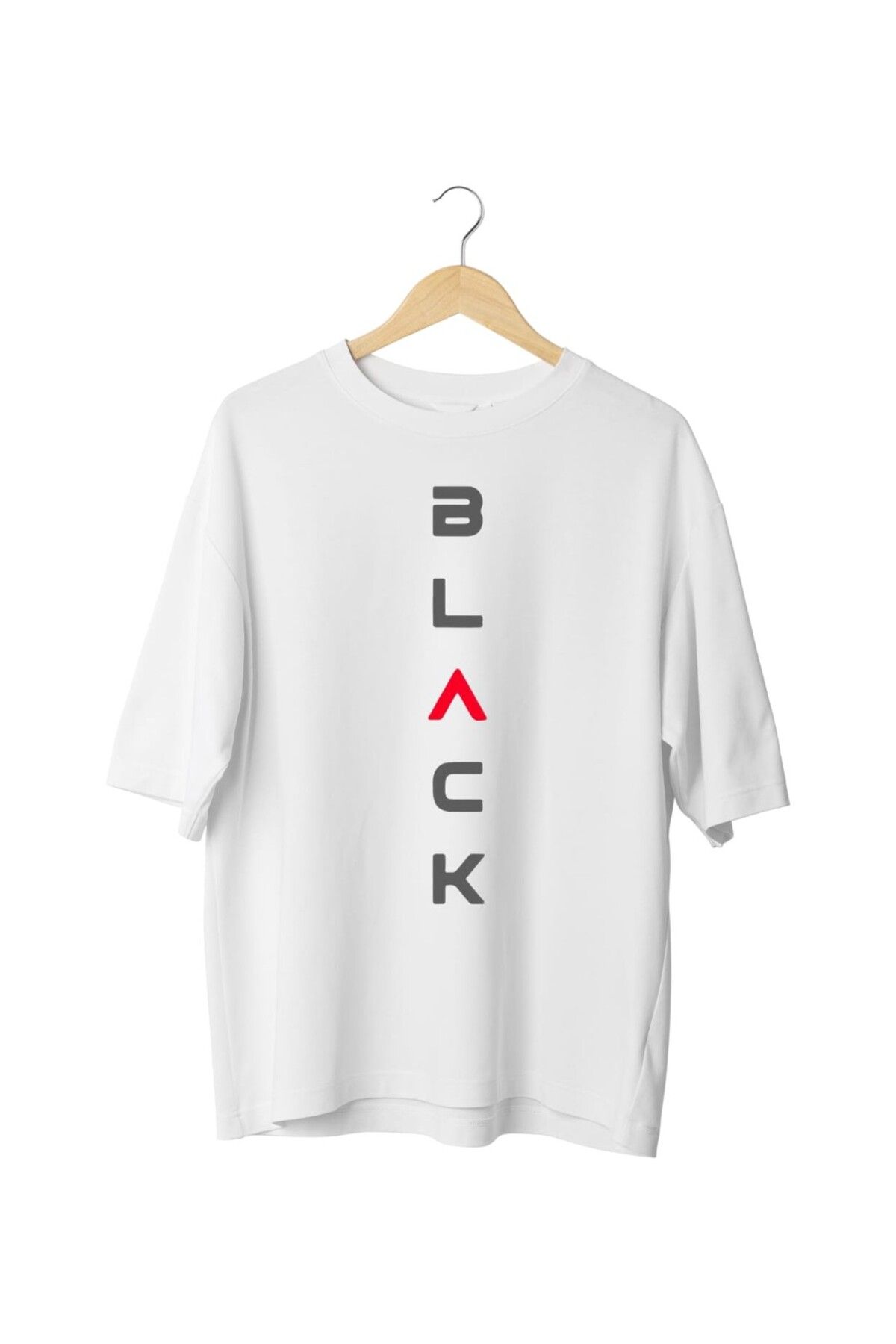 Panda Baskı Tekstil BLACK ÖZEL BASKILI OVERSİZE TSHİRT