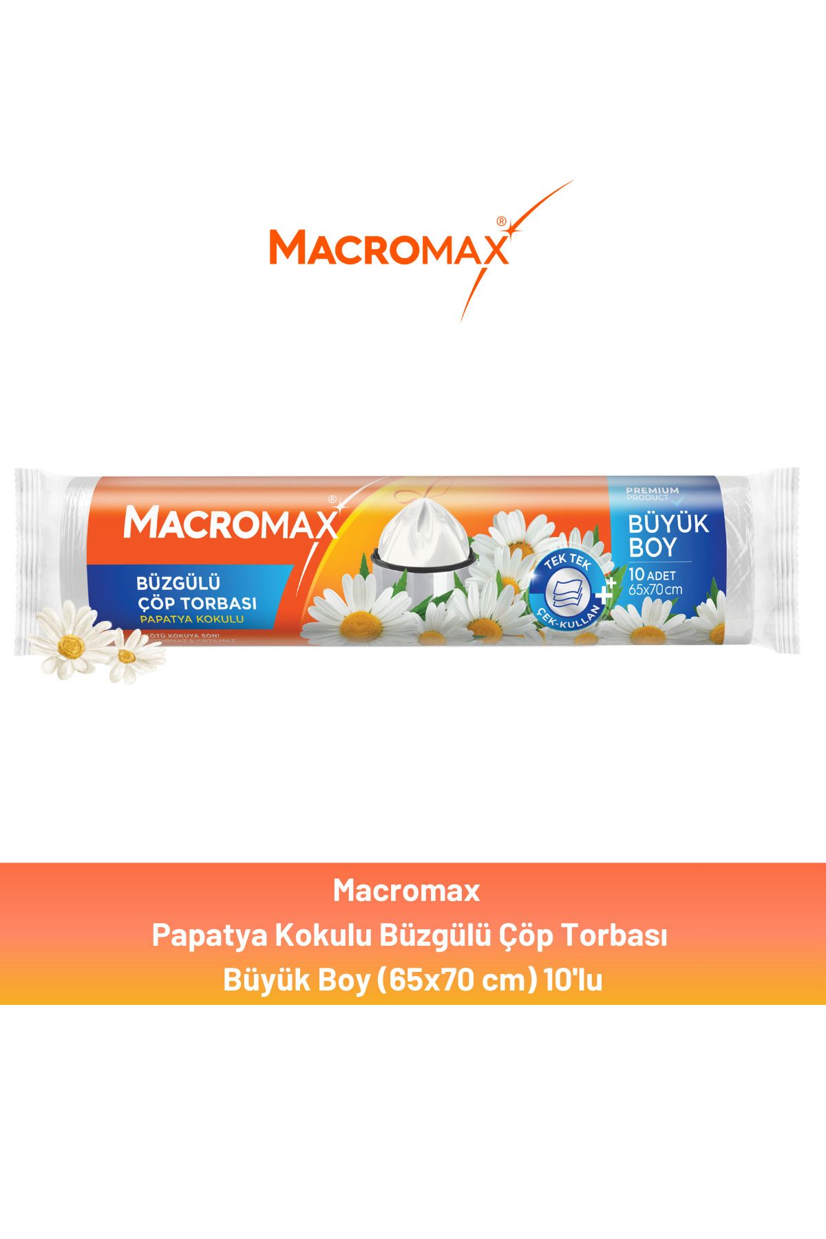 MACROMAX-Drawstring Daisy Garbage Bag Large Size 10 Pcs 1