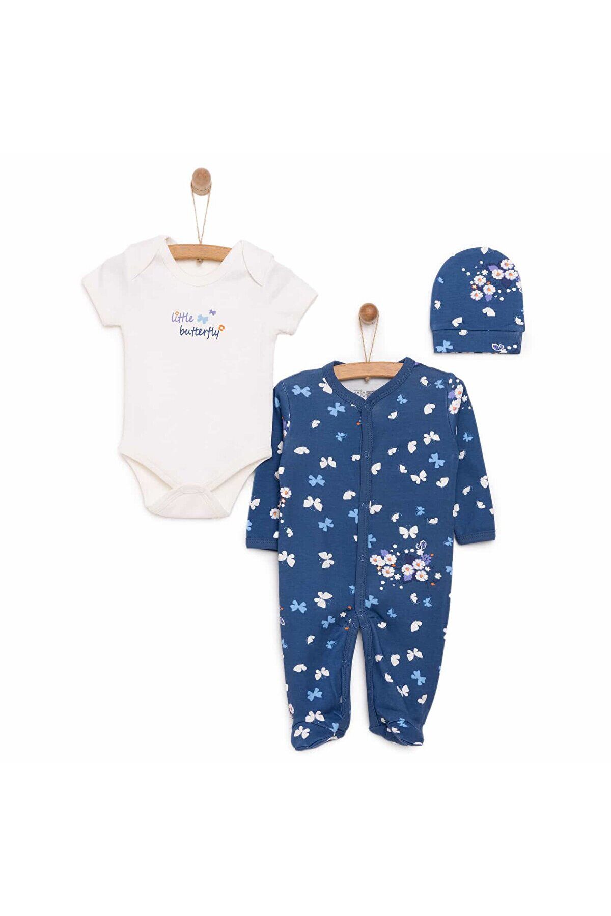 HelloBaby Girl Jumpsuit-Body-Hat Baby Girl ebebek Hello Baby