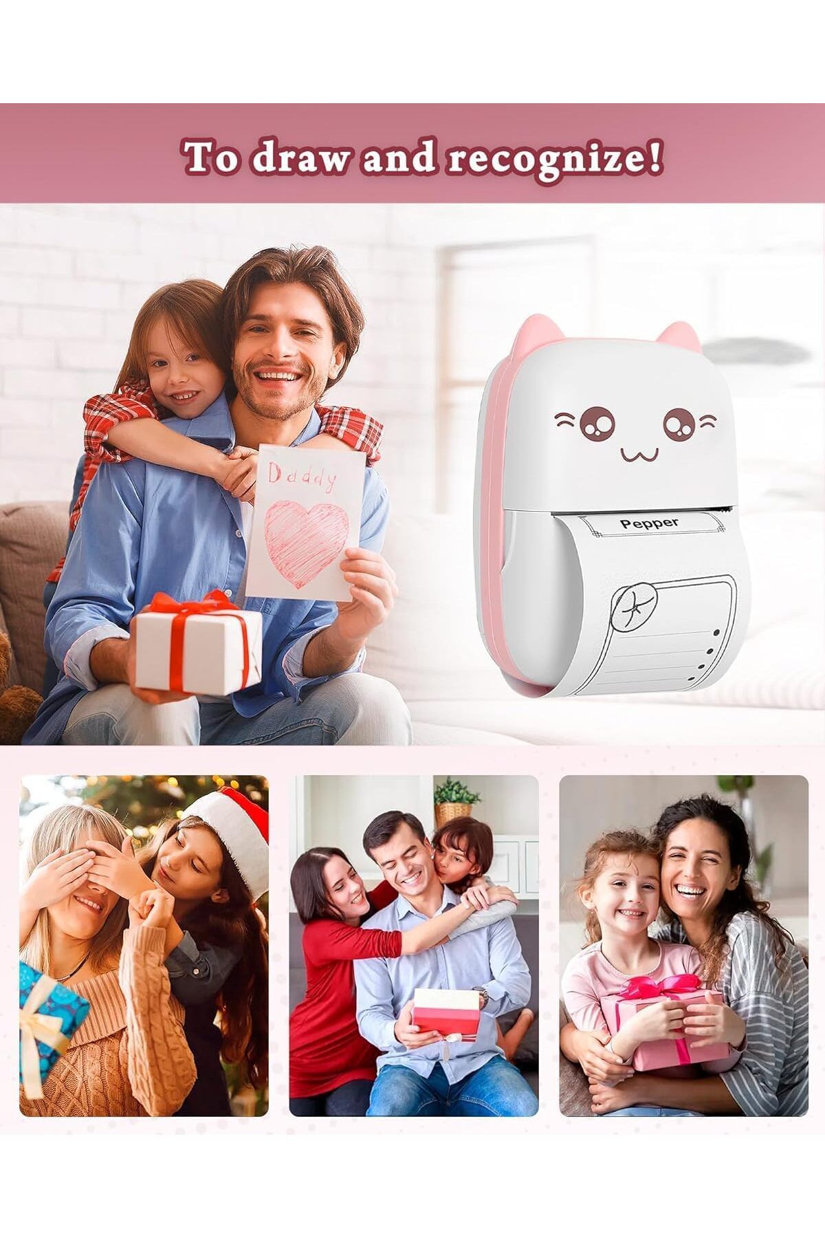 erorex-Mini Thermal Printer Bluetooth Labler Maker Portable Sticker Printer For Printing Photos Sticky 4