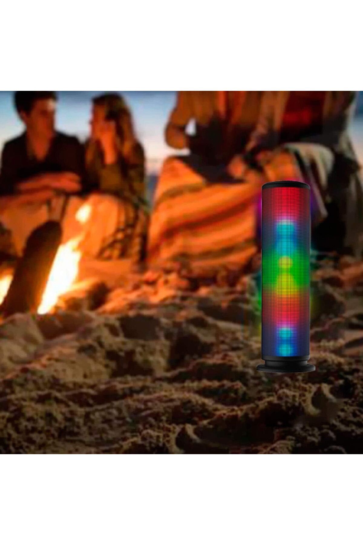 erorex-Mini Radio Hi Fi Speaker With Bluetooth And Disco Light 2 Years Usb Radio Hi Fi Speaker With 6