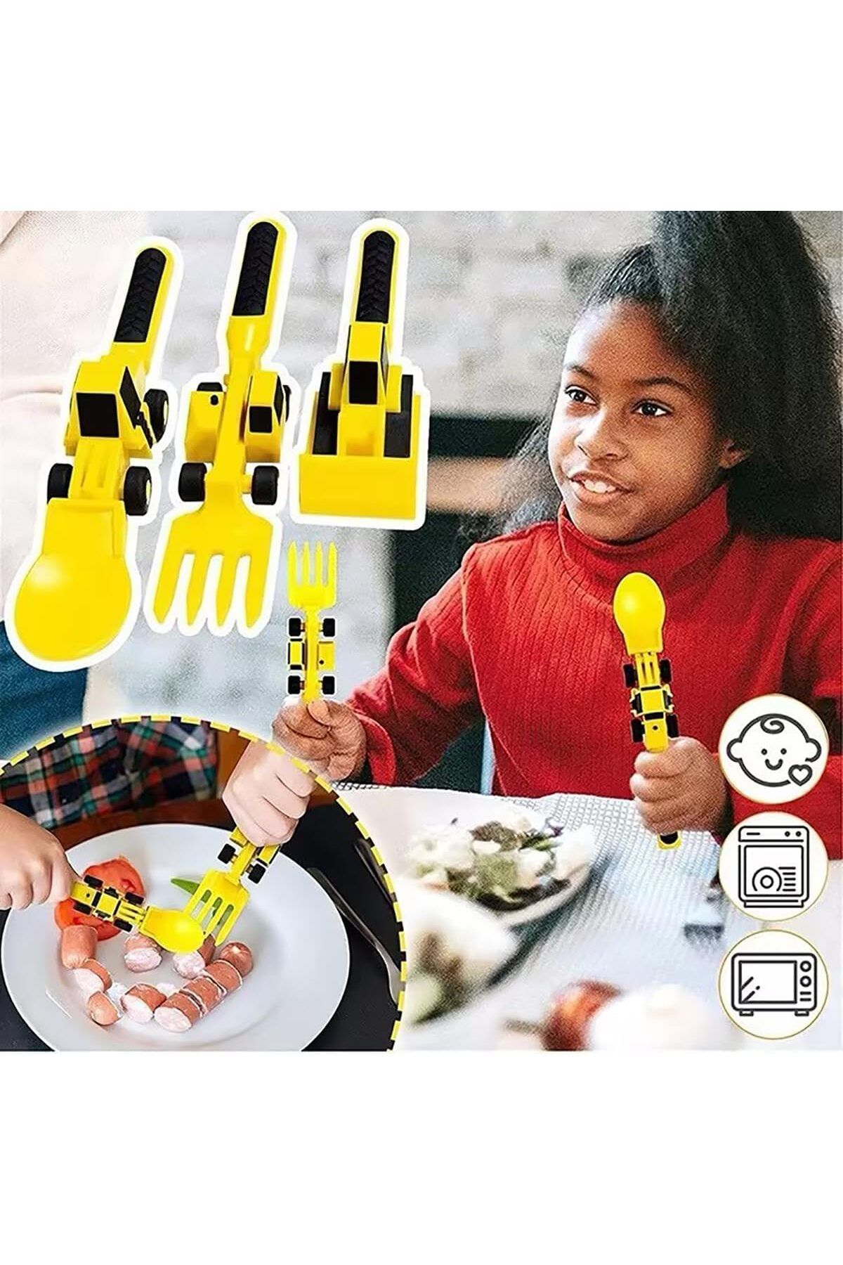 COOYA-Portable Toddler Utensils Set, Toddler Forks and Spoons, Yellow Fork & Orang Knife 8