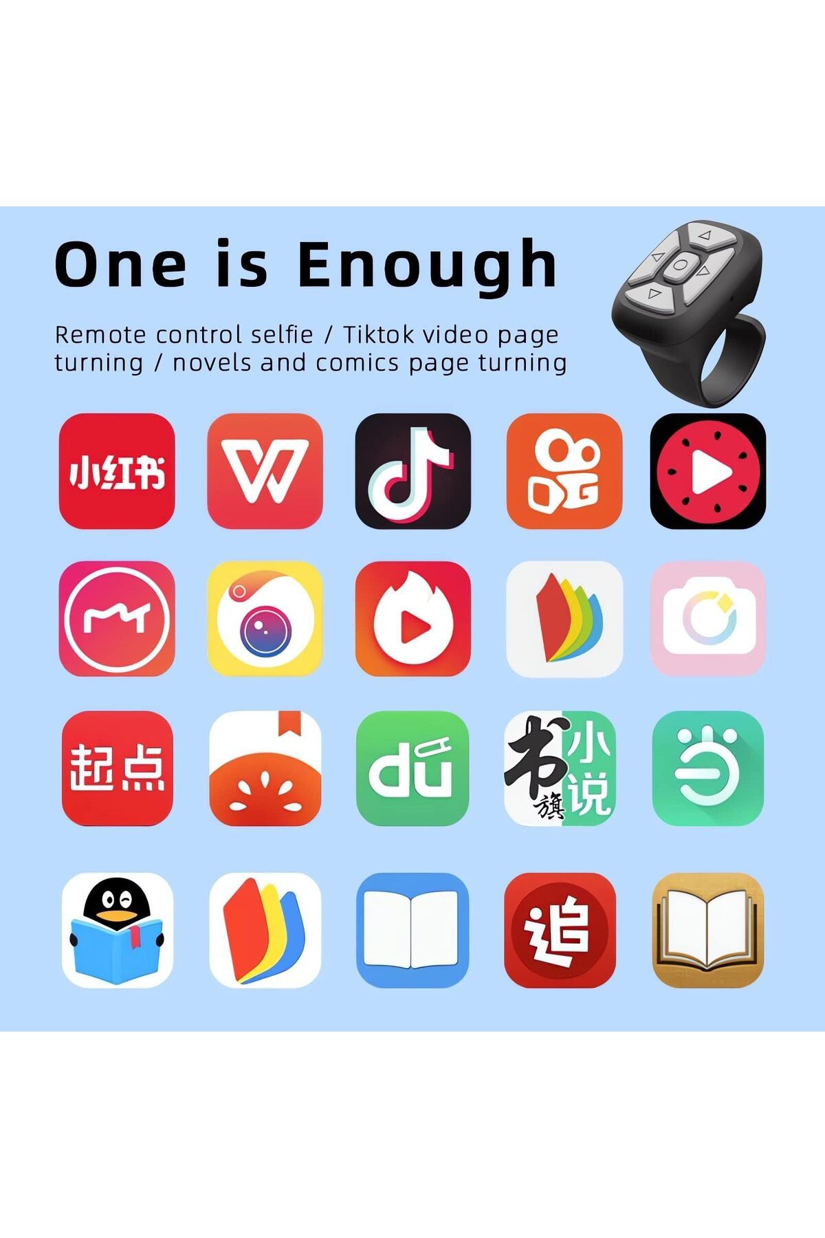 erorex-Bluetooth Remote Bluetooth Kindle Page Turner Remote For Ipad Can Also Be Tiktok Remote Camera 2