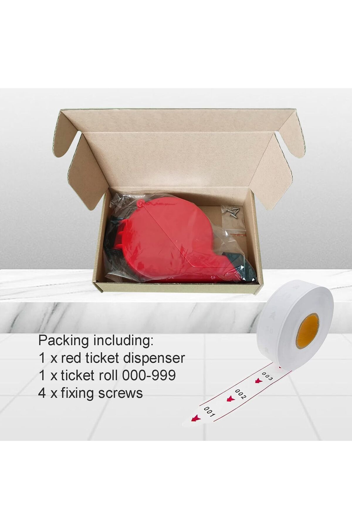 erorex-Wireless Calling System Ticket Dispenser Take A Number Ticket Number Dispenser With 1 Roll 3 Digit 3