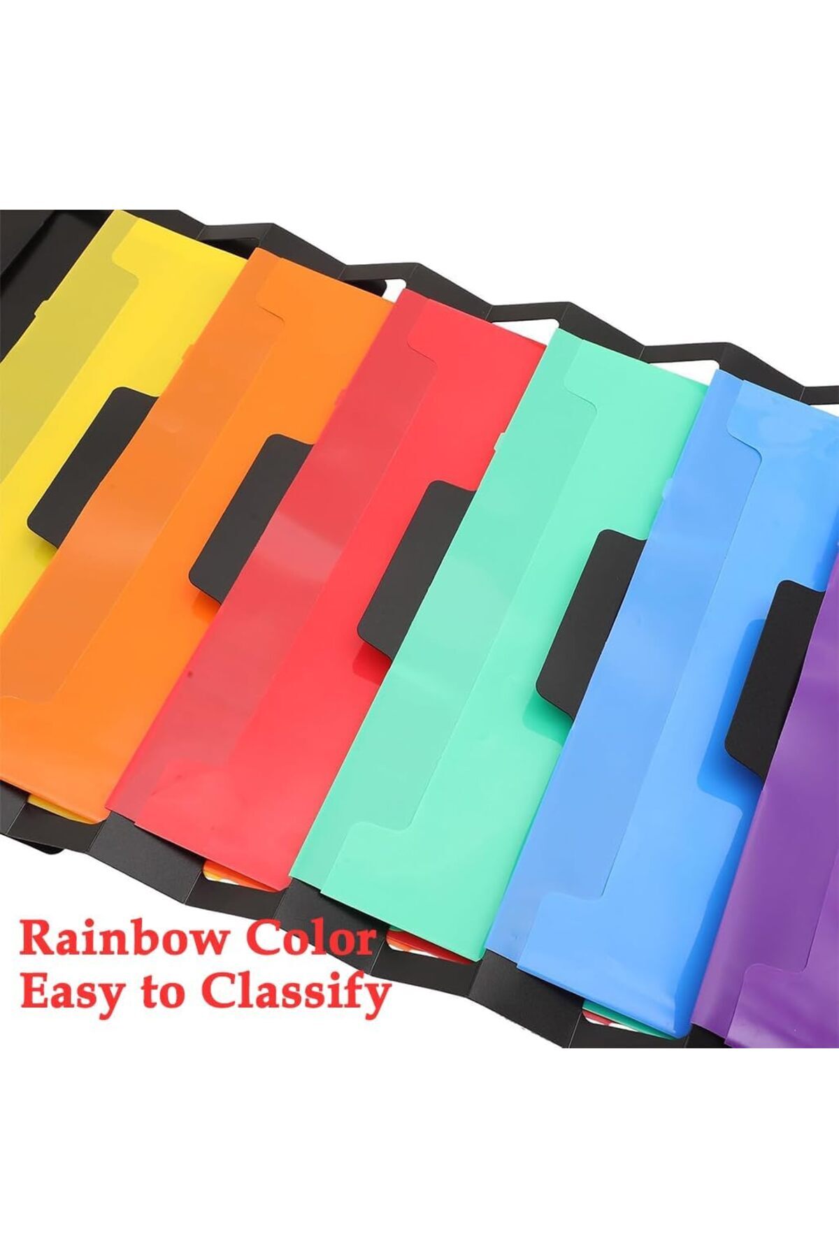erorex-Wall File Organizer Black Hanging File Folder Multi Layer Storage With 6 Pockets Wall Mount 5