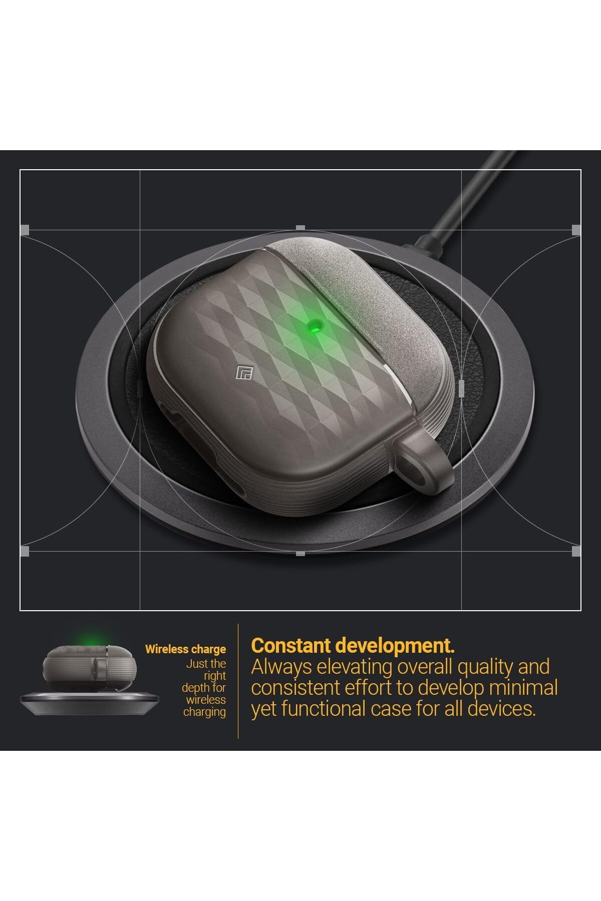 erorex-غطاء حماية Vault For Airpods Pro 2 2023 2022 USB C Lightning الجيل الثاني مع حلقة تثبيت غير لامعة 7