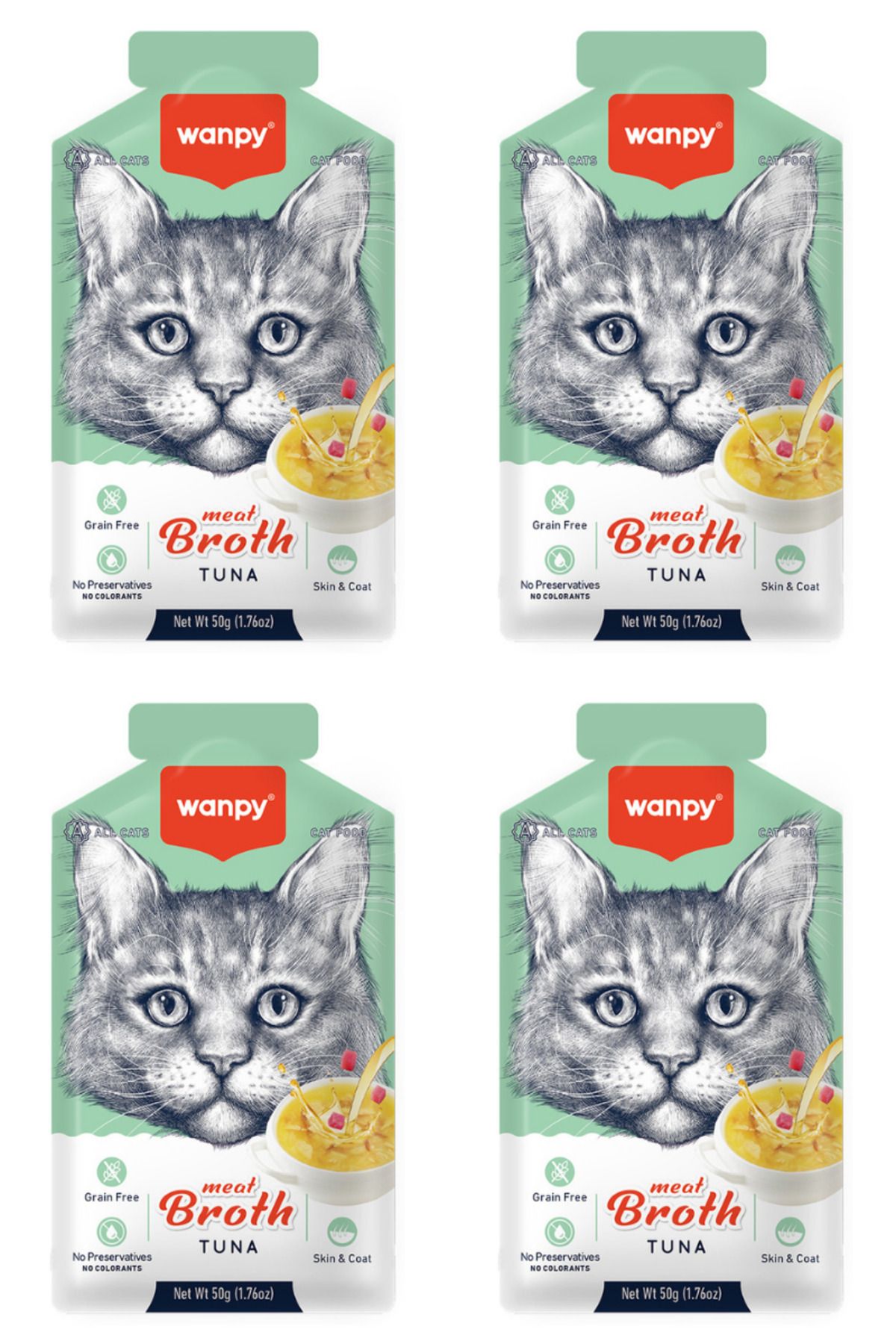 Wanpy Ton Balıklı Tahılsız Kedi Çorbası 50gr - 4 Adet