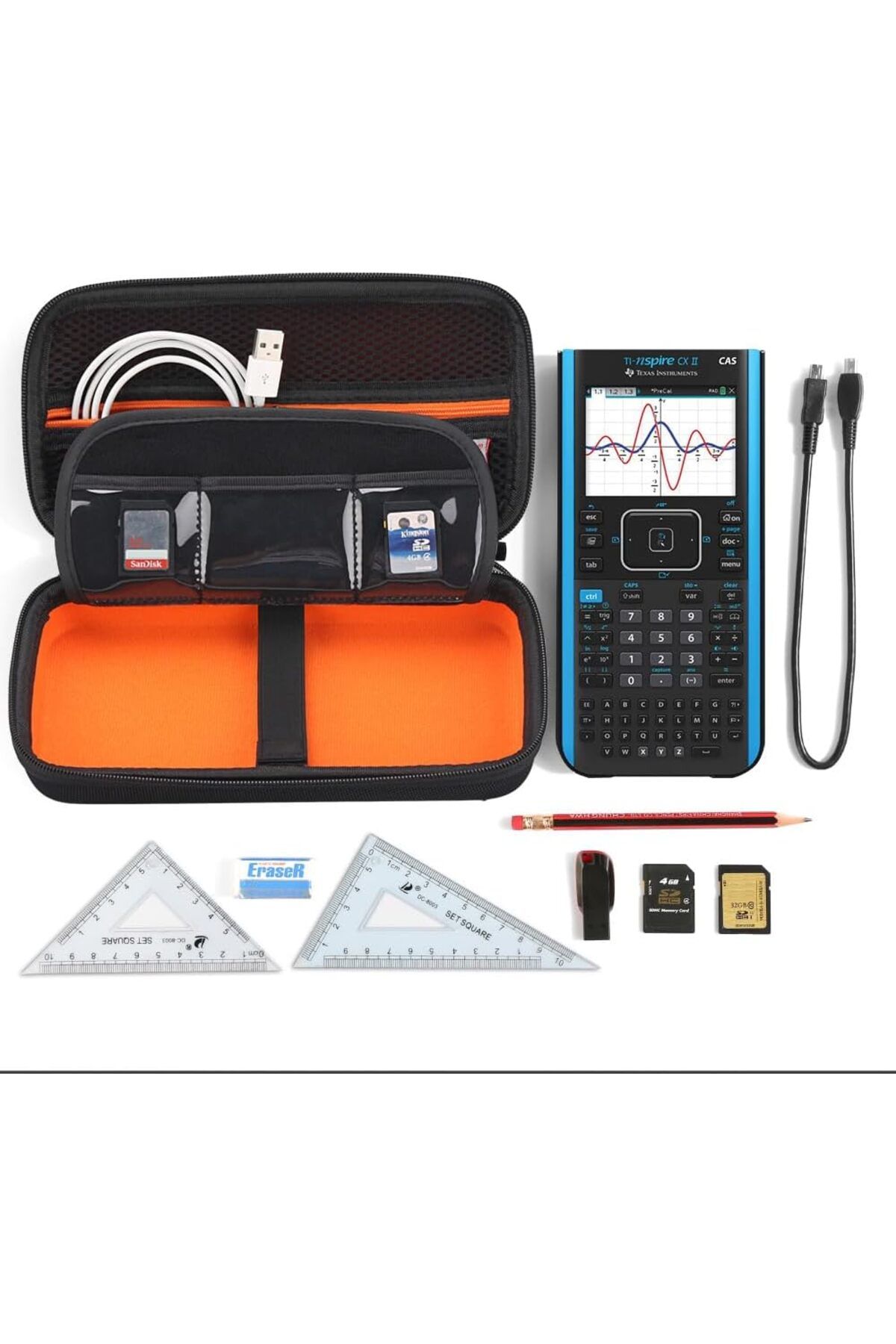 erorex-حقيبة حمل بديلة لآلة حاسبة بيانية من Texas Instruments Ti Nspire Cx Cas Cx Ii Cas 4