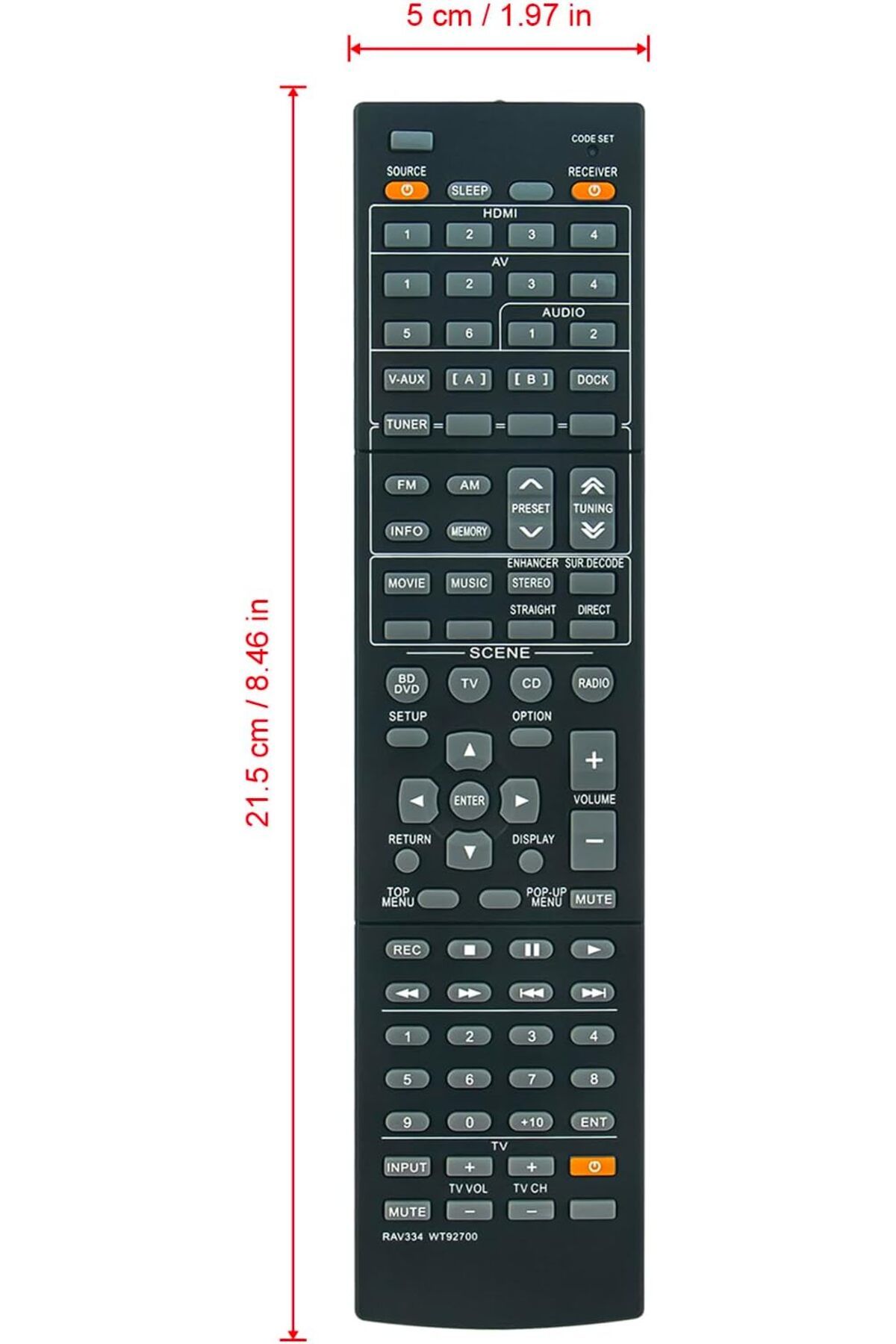 erorex-جهاز تحكم عن بعد بديل Wz34080 مناسب لنظام مكبر الصوت Yamaha ونظام مكبر الصوت والفيديو Pdx 11 Pdx 6