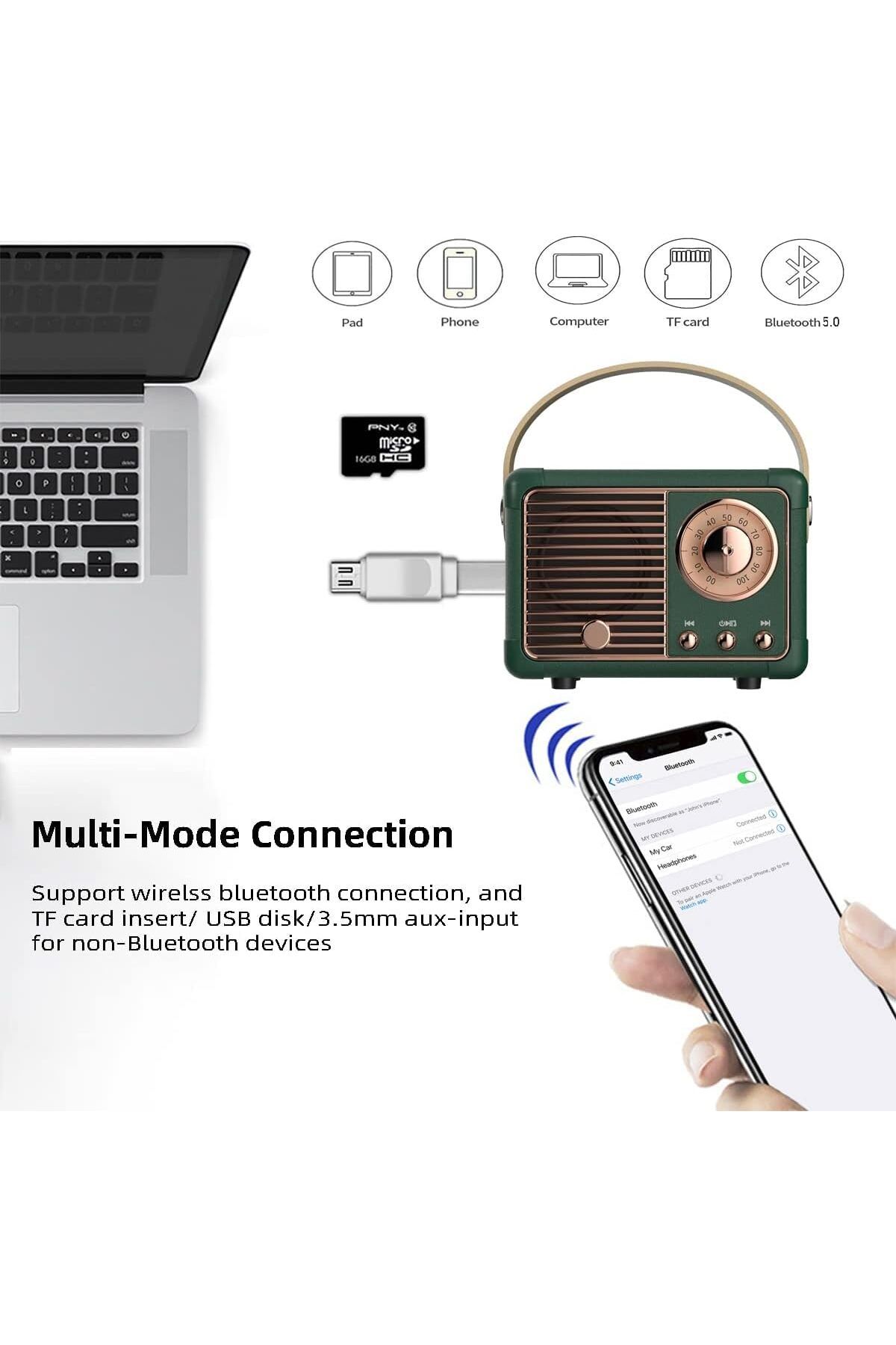 erorex-Mini Portable Wireless Bluetooth Speaker With Magnetic Base Powerful Sound Easy To Attach To Metal 2
