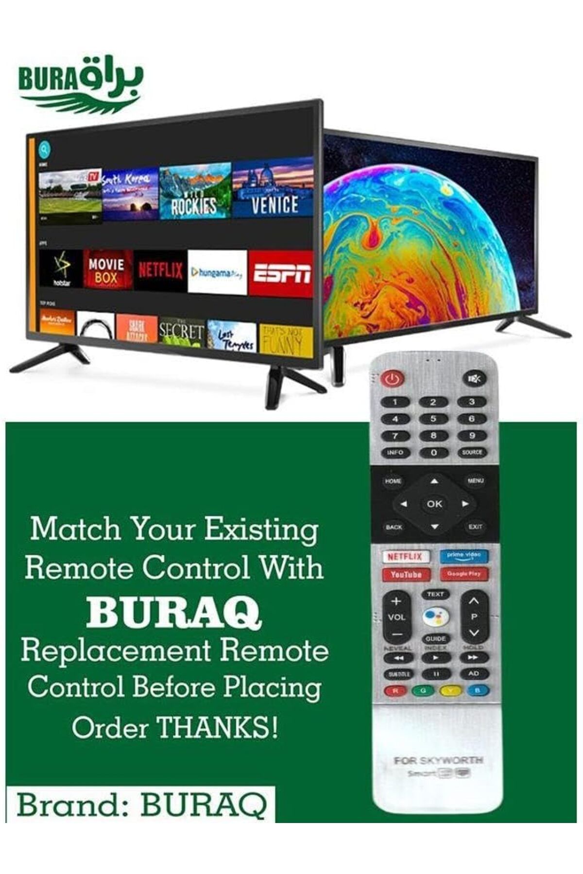 erorex-Delta 03 Receiver Remote Replacement Remote Control Compatible For Delta 03 Satellite Receiver Black 3