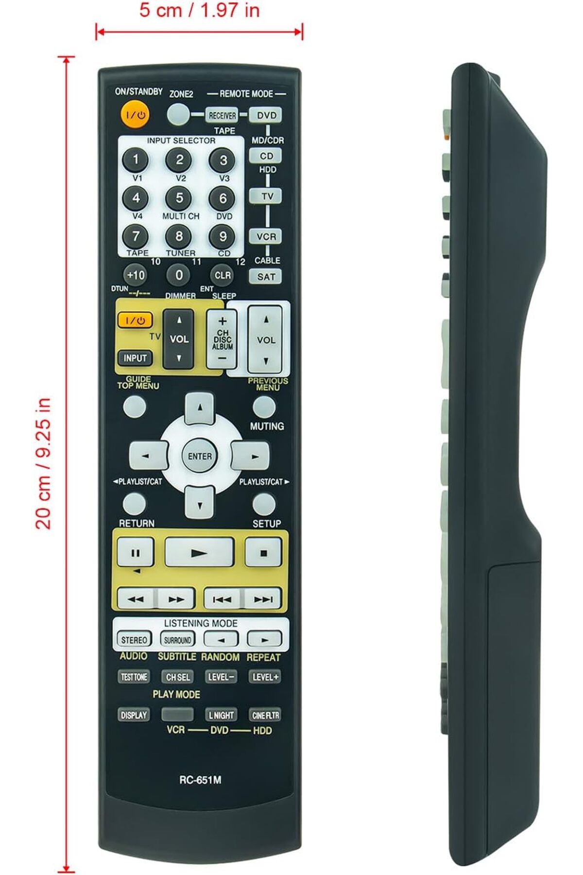 erorex-New Rc 972R Replaced Remote Control Fit For Onkyo Av Receiver Txnr797 Tx Nr696 Tx Nr595 Tx Nr6100 6