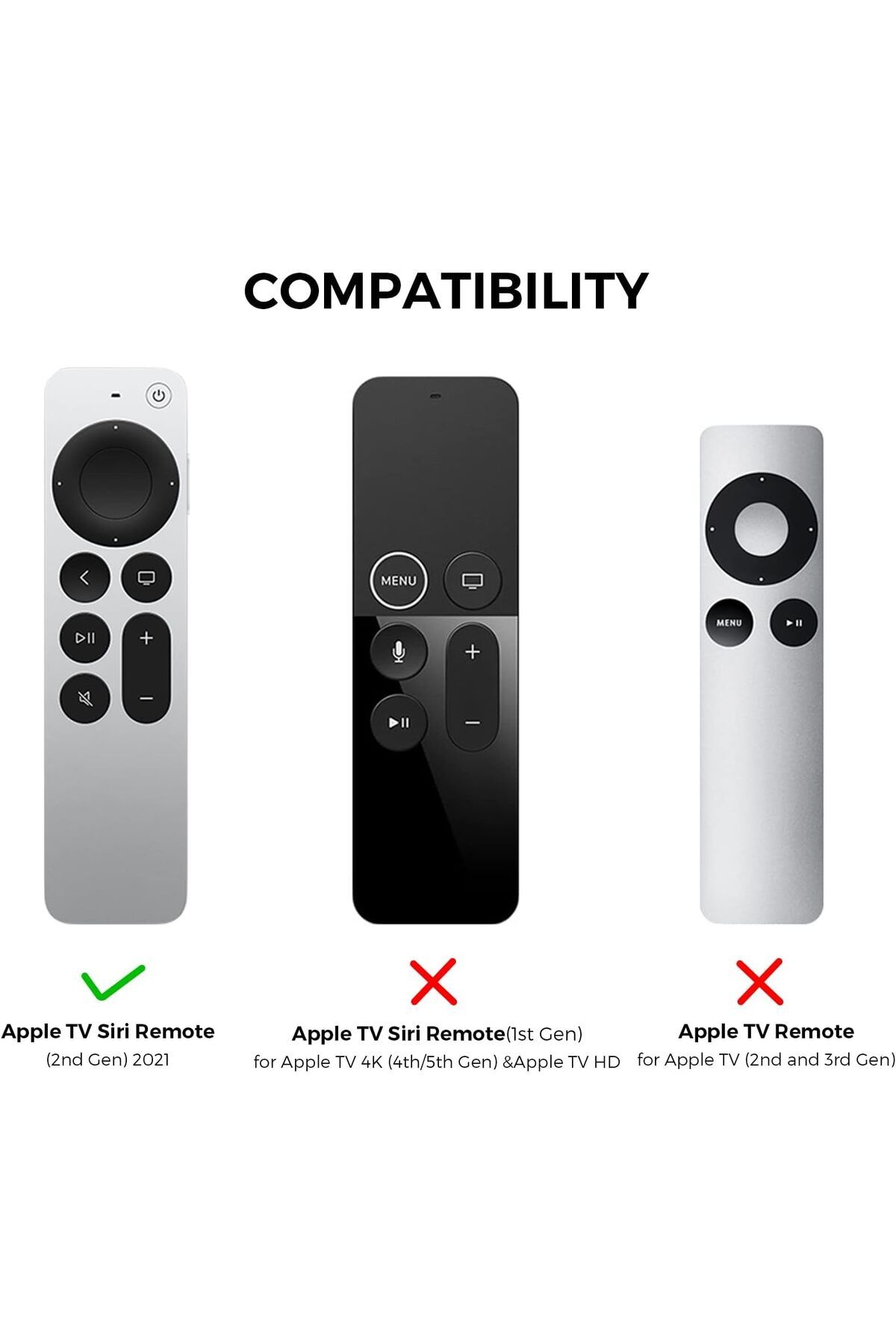 erorex-Silicone Case For Tv 4K Siri Remote 2021 With Silicone Tv Box Case For Tv 4K 2021 Shock Resistant 2
