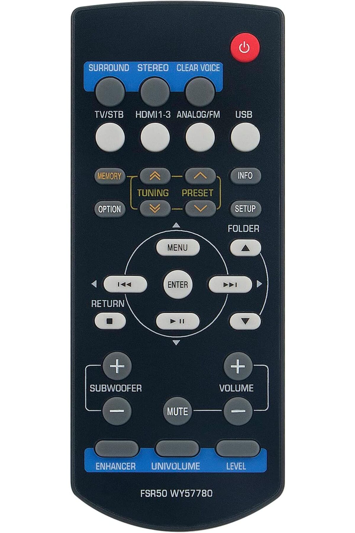 erorex-Rav39 Wu74100 Replaced Remote Control Fit For Yamaha Sound Bar Rx A2000 Zone 2 Rx A3000 Sub Rav40 1