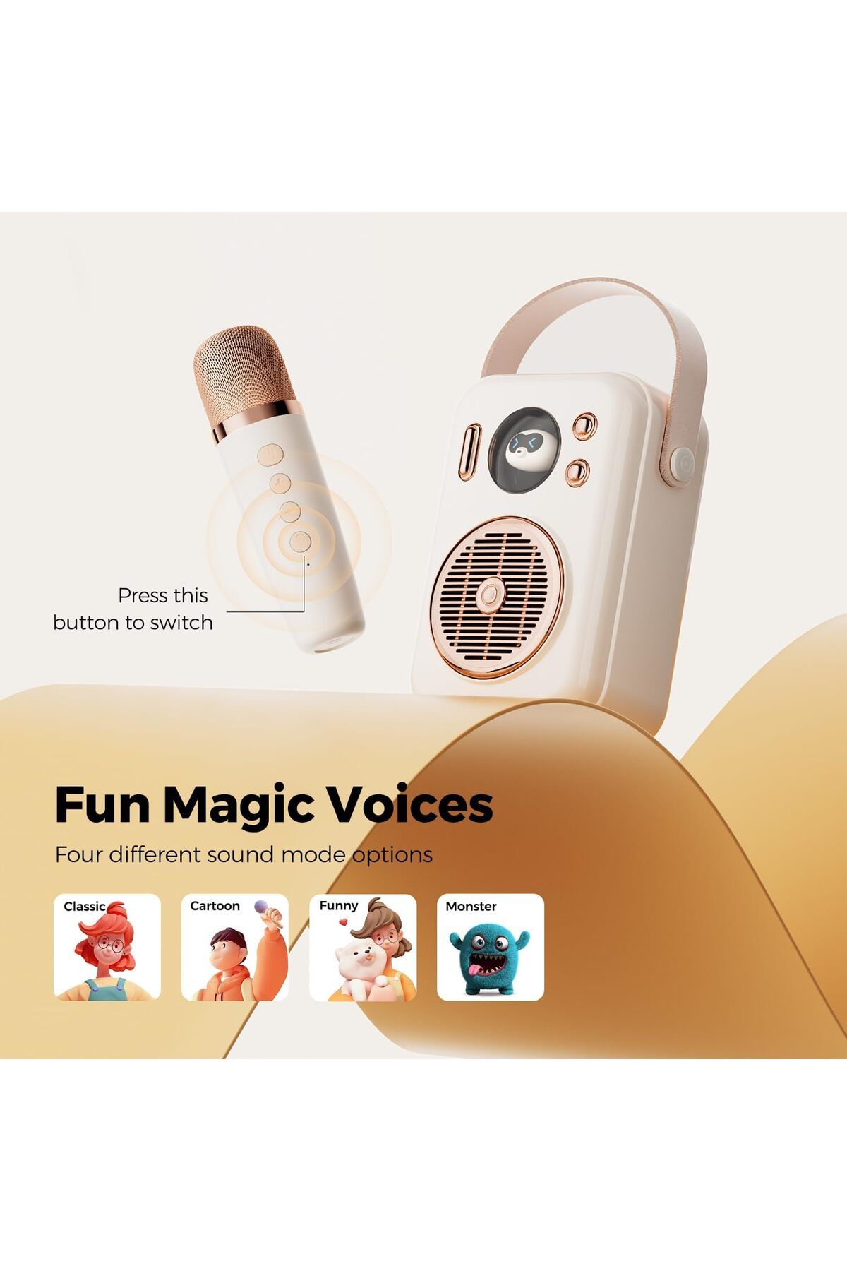 erorex-Microphone Bluetooth Pairing Double Mark Duet Ktv Singing Mode Original Singing Can Be Switched 2