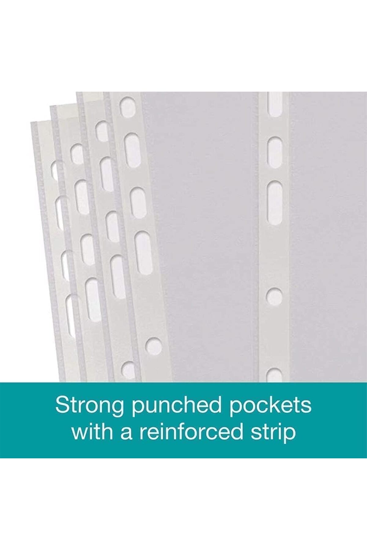erorex-A4 Transparent File 100 Pcs Clear Plastic Folder Punched Pockets For Filing Paper And Documents 40 3