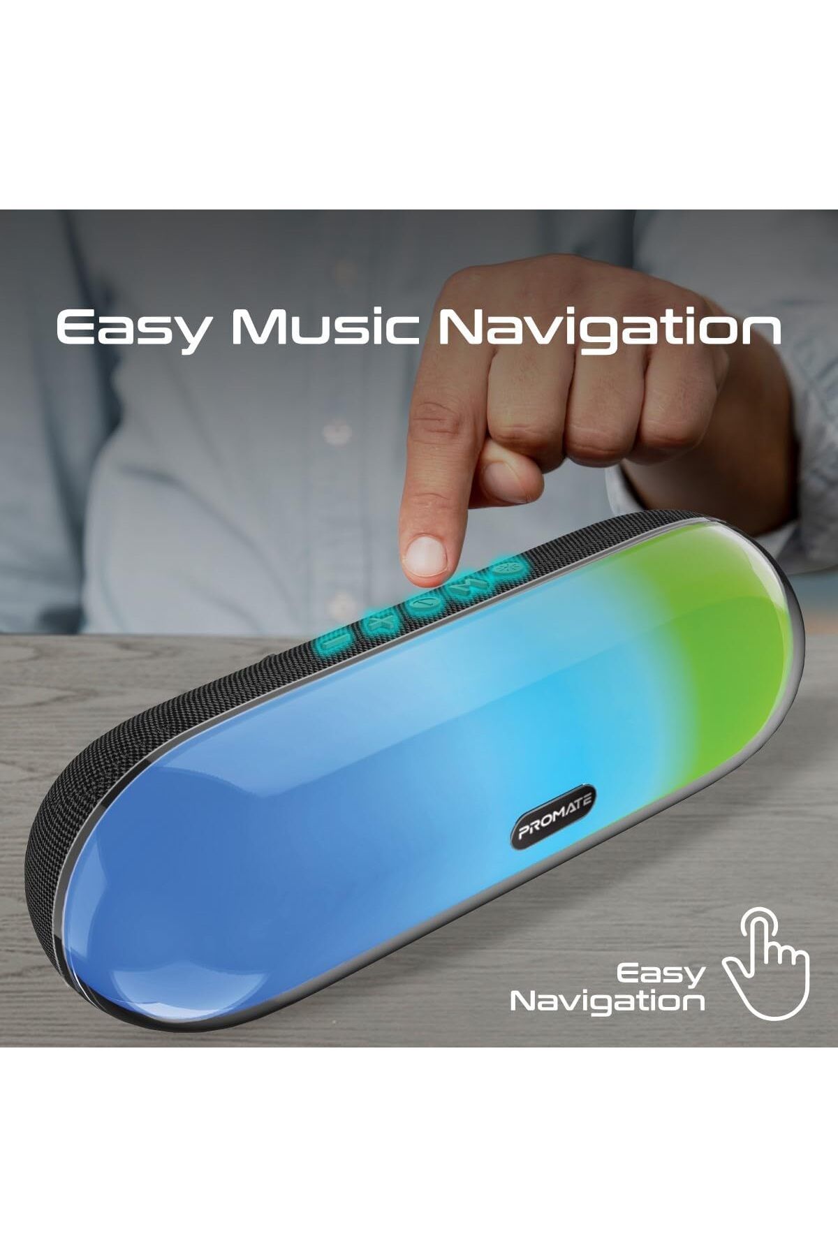 erorex-Portable Bluetooth Speaker High Definition Wireless Speaker And Headphone Stand With Usb C And Dual 4
