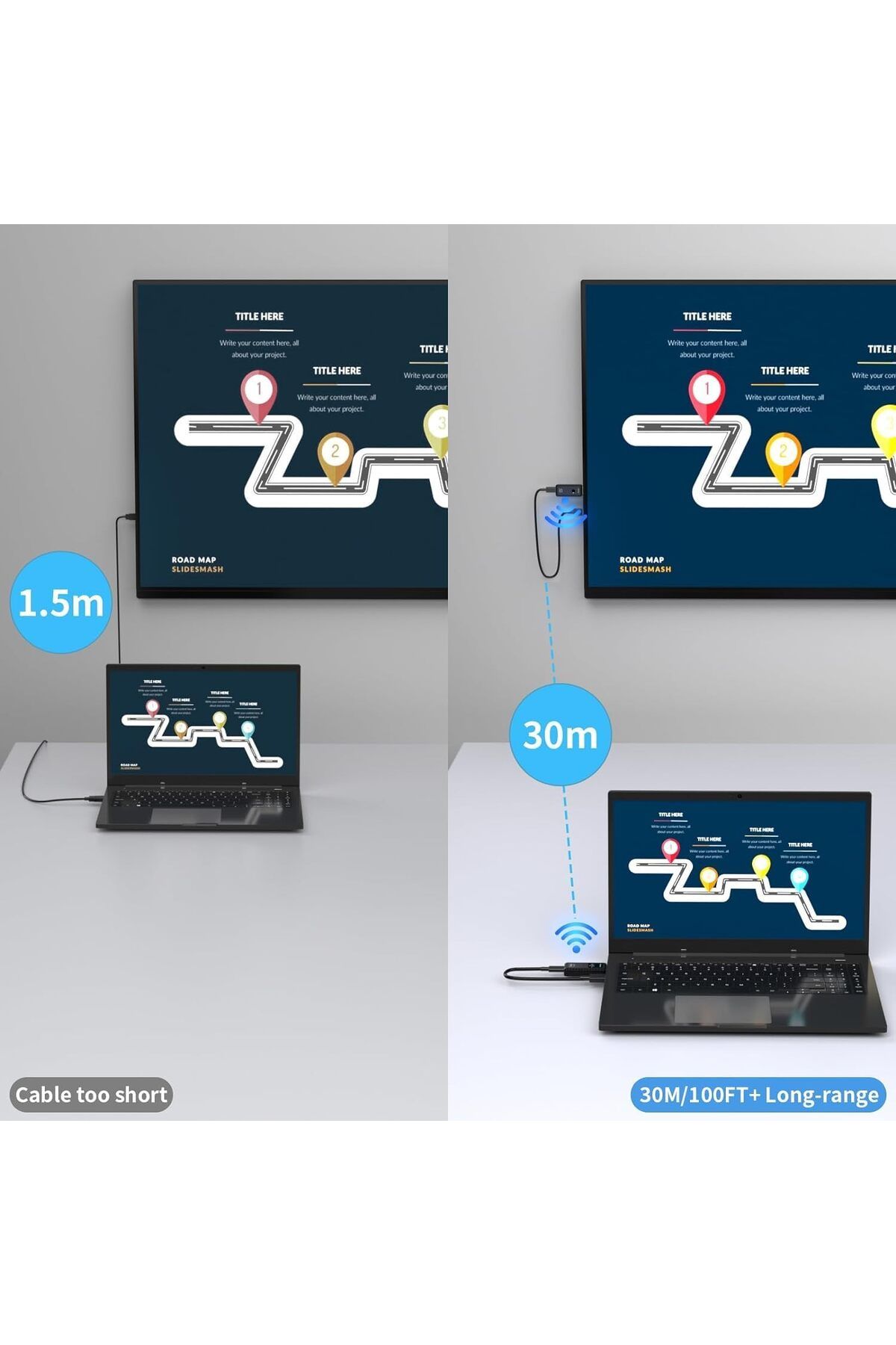 erorex-ماوس هوائي عالمي للتحكم الصوتي 2.4 جيجاهرتز مع لوحة مفاتيح مدمجة 4 في 1 لاسلكي 6