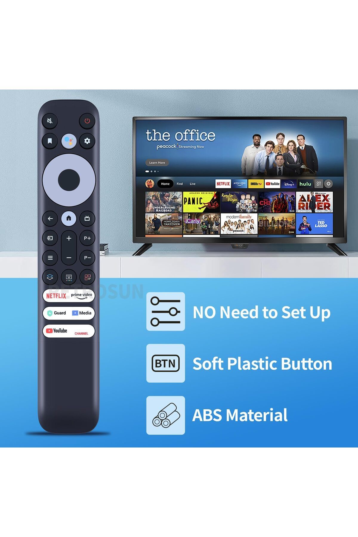 erorex-Gcbltv65Ai C1 Replacement Remote Commander Fit For Changhong Smart Uhd Tv Uhd65F6000 Uhd55F6000 3