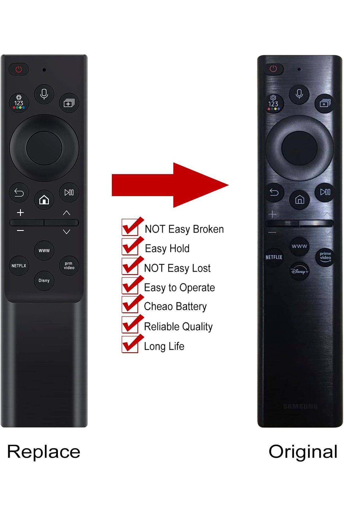 erorex-Bn59 01357D Voice Replaced Remote Control Fit For Samsung Smart Tv Ue55Au7175 Ue58Au7175 3
