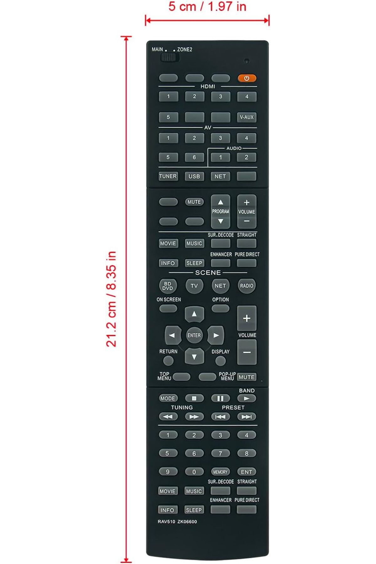 erorex-Rc 970R Replaced Remote Control Fit For Onkyo Home Av Receiver Txsr494 Htr398 Tx Sr494 Ht R398 Ht 6