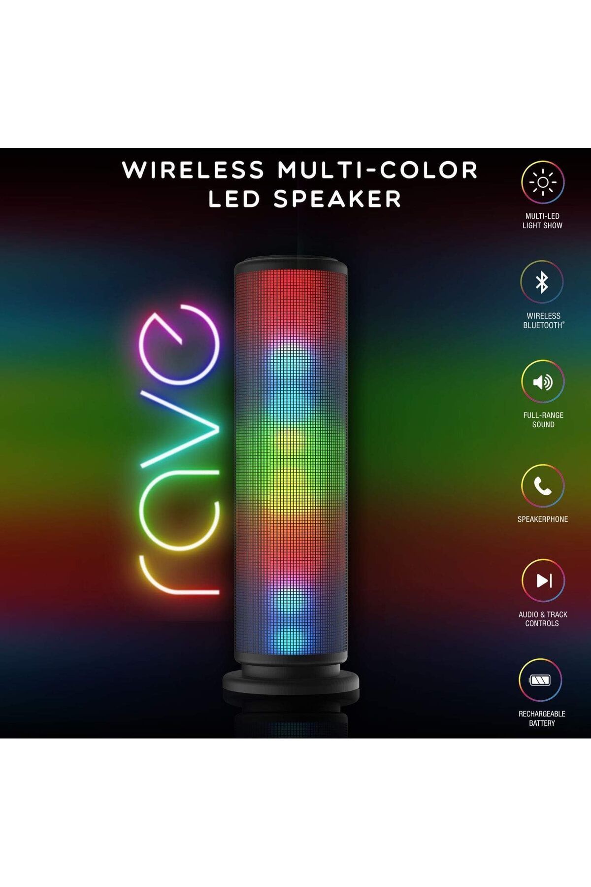 erorex-Mini Radio Hi Fi Speaker With Bluetooth And Disco Light 2 Years Usb Radio Hi Fi Speaker With 4