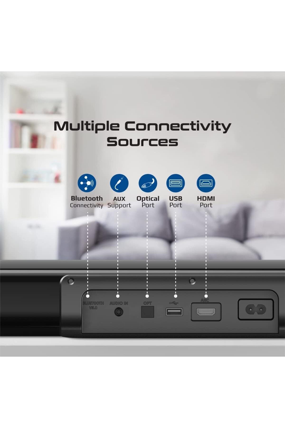 erorex-مكبر صوت مع مضخم صوت عالي الجودة، بلوتوث V5.0، متعدد النقاط، 120 واط، مع مضخم صوت 60 واط 6