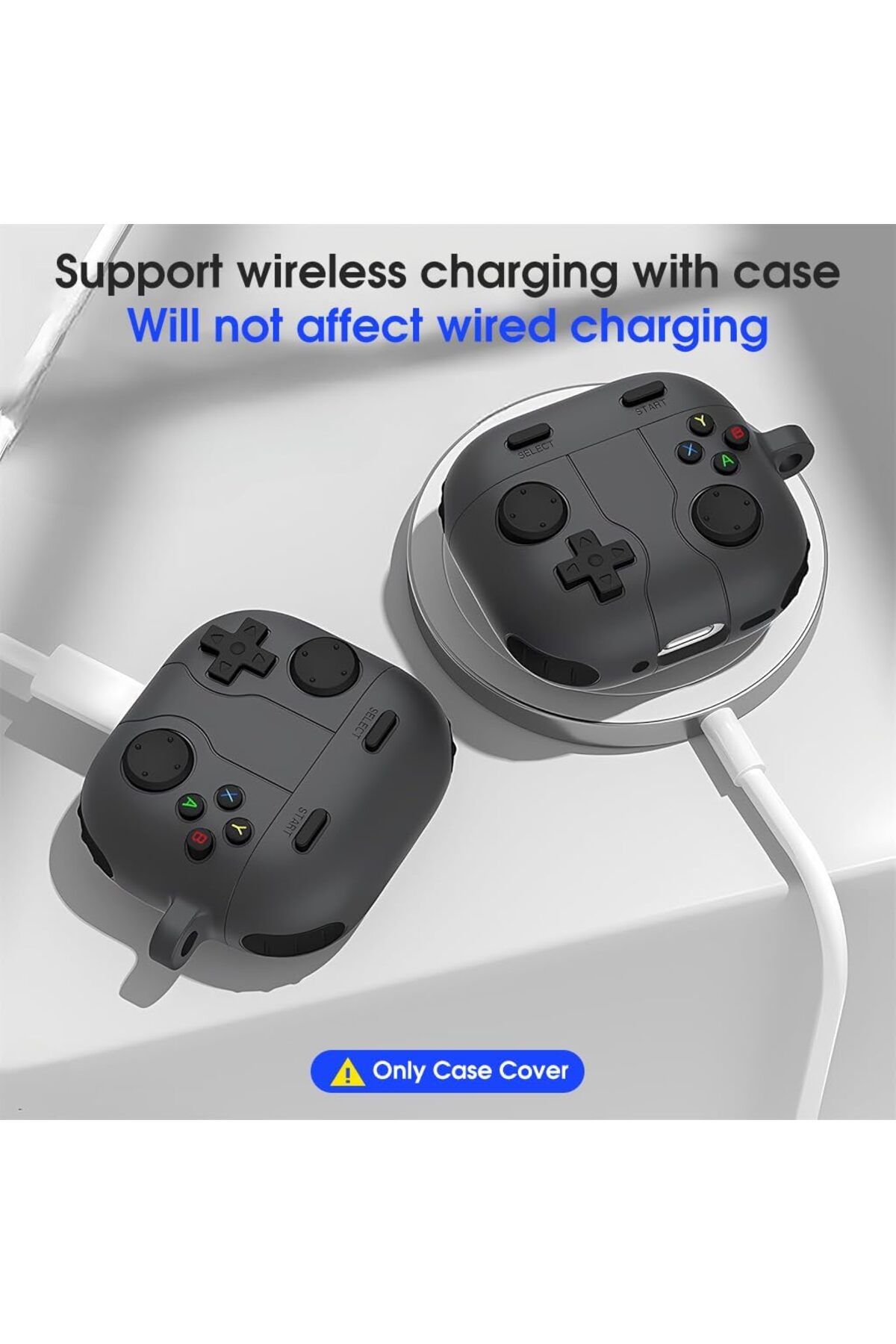 erorex-حافظة 4 في 1 متوافقة مع سماعات Airpods 4 مع خاصية إلغاء الضوضاء النشطة مع سلسلة مفاتيح وحبل ناعم 4