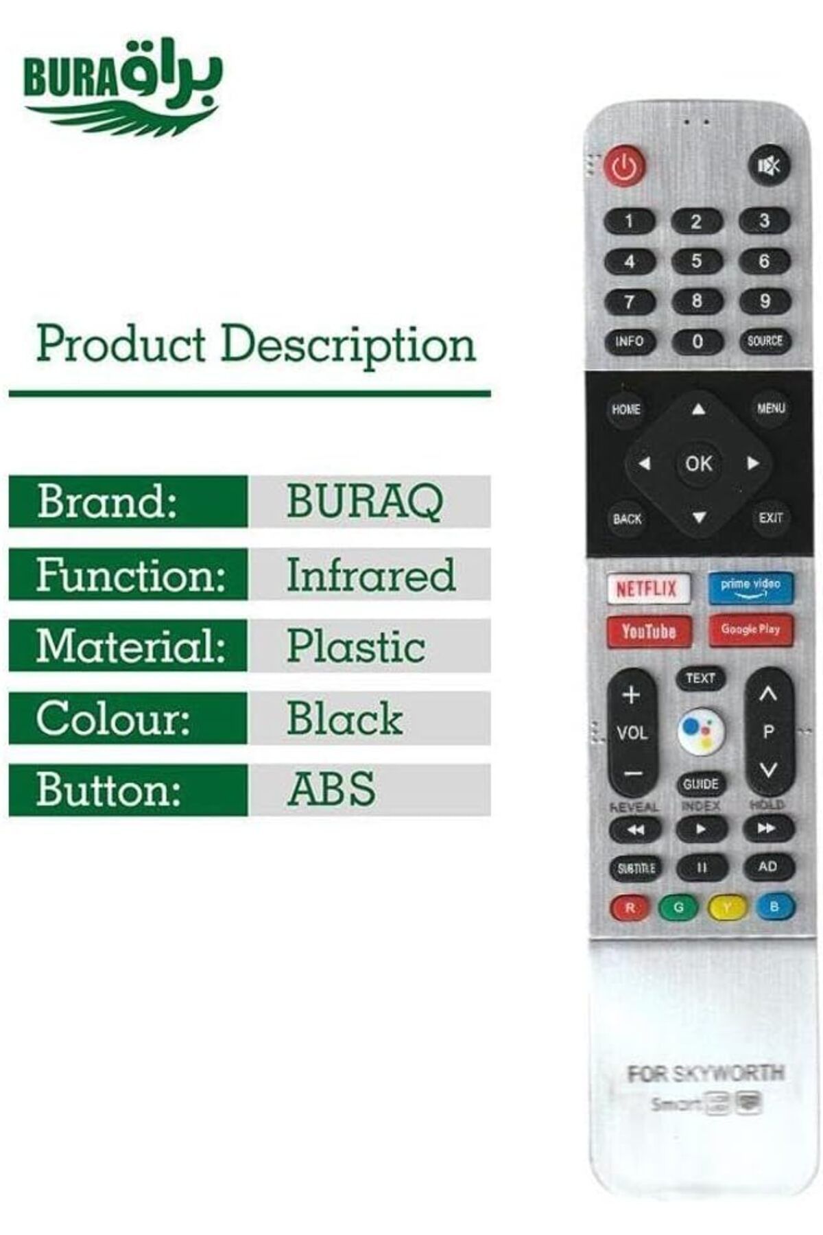 erorex-Delta 03 Receiver Remote Replacement Remote Control Compatible For Delta 03 Satellite Receiver Black 2
