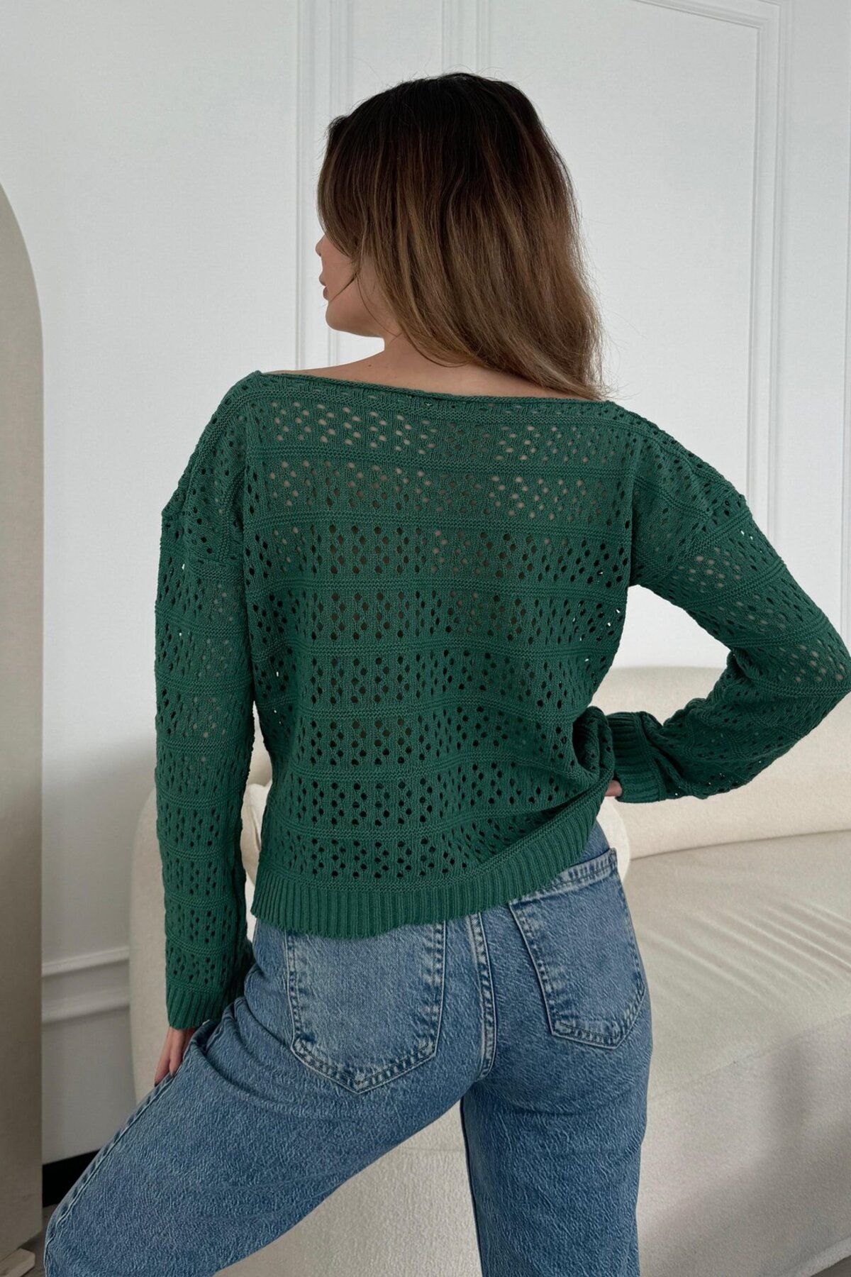 bb butik basic-Summer Openwork Mesh Knitwear A4566 3