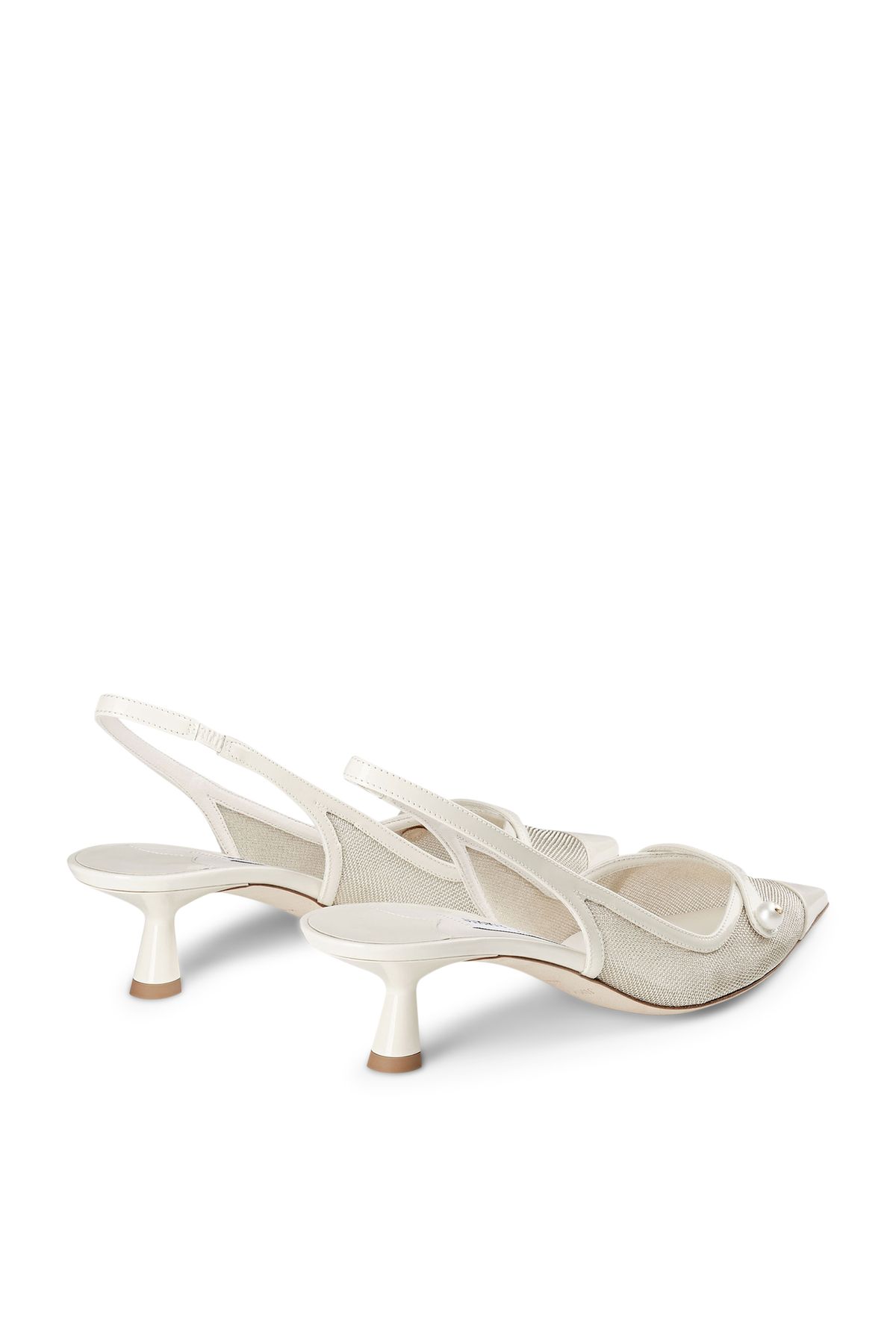 Şık ve Zarif Mesh Slingback Topuklu Ayakkabı - 2