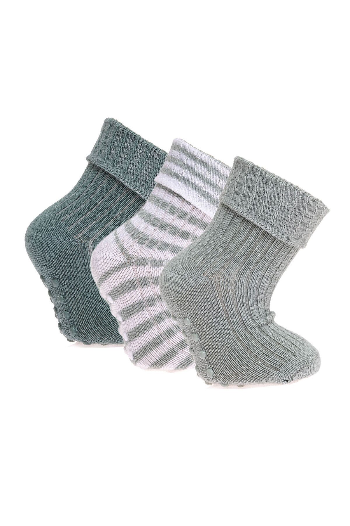 جوراب یونیسکس راه راه 3 تکه HelloBaby Unisex ebebek Hello Baby