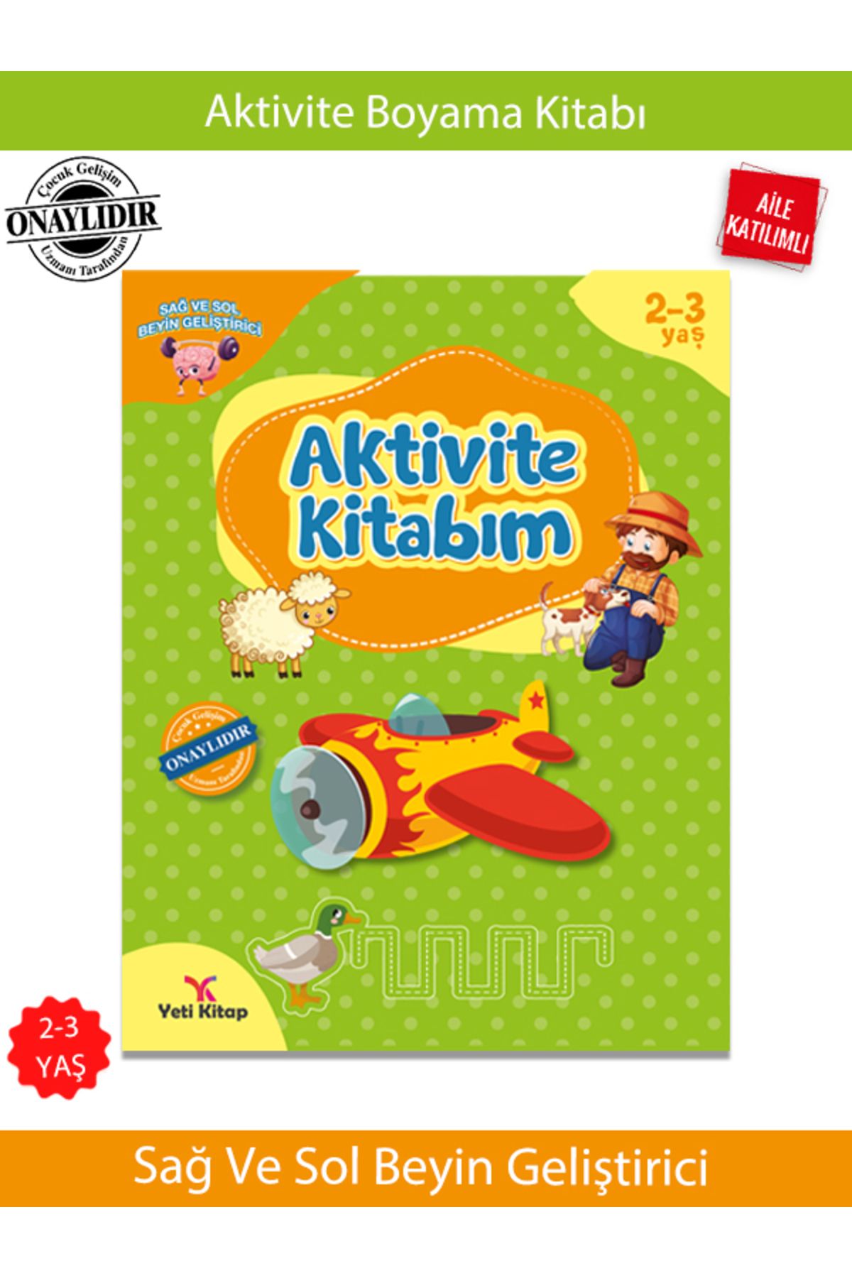 yeti kitap 2-3 Yaş Çocuklar İçin Eğitici & Eğlenceli Aktivite Kitabı