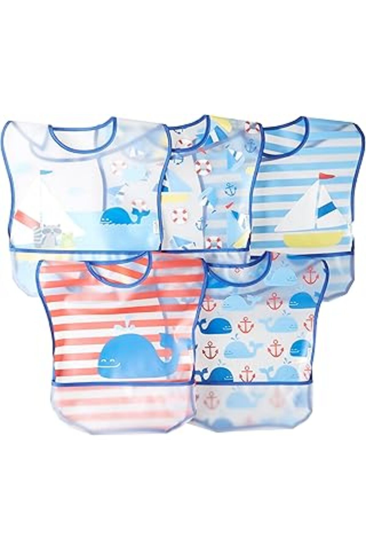 Mu Art Ahşap Green Sprouts I Play Baby 101258-612-26 Mama Önlüğü, Mavi