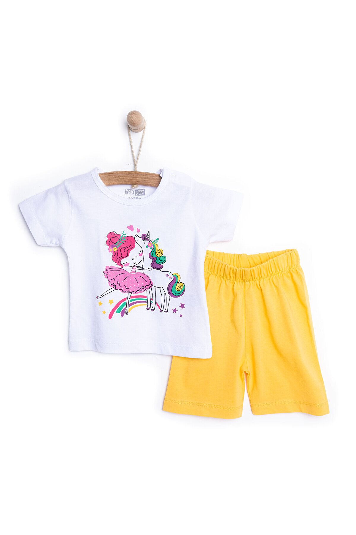 ست لباس خواب آستین کوتاه دختر بچه HelloBaby ebebek Hello Baby