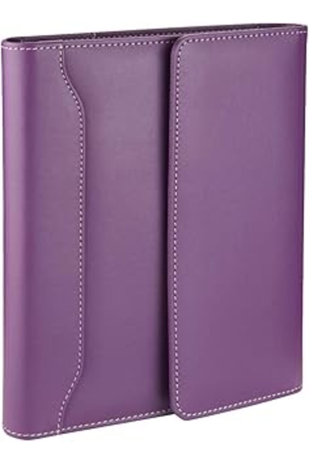 Mu Art 2K 5222 Ajanda Tarihsiz Kareli 17 X 24 Cm Ajanda/Defter Hesap Makineli Suni Deri Organizer, Lila