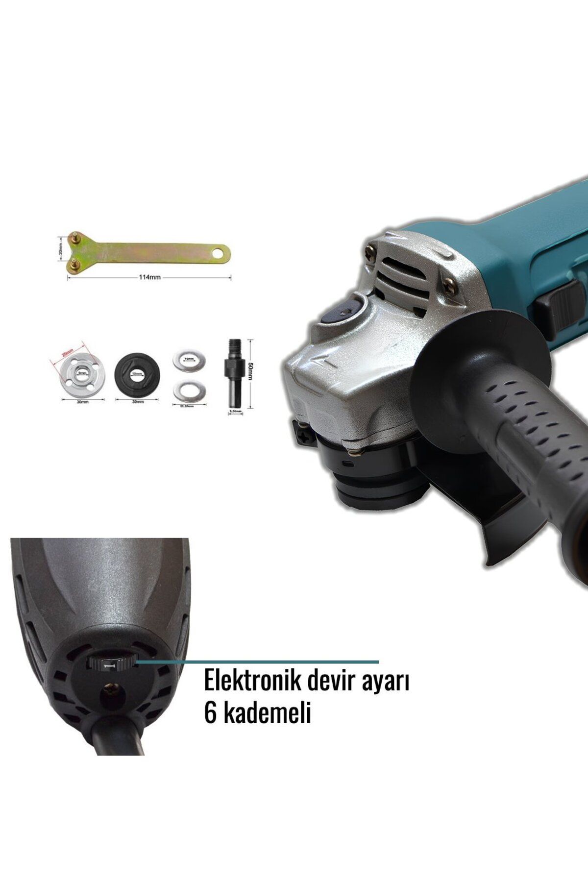 EKİNLER Elektrikli Devir Ayarlı 125mm Avuç Taşlama  EEA220