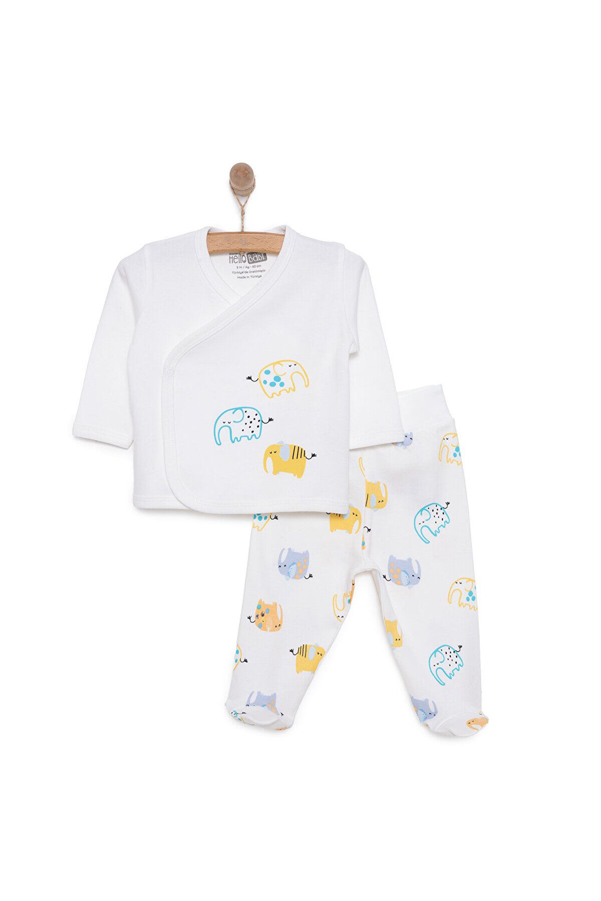 ebebek Hello Baby HelloBaby Unisex Turuncu Fil Zıbın-Patik Alt Unisex