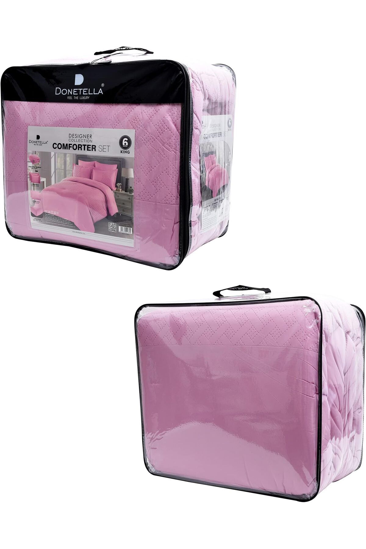 erorex-Bedding Comforter Set All Season Solid Comforter Set With Soft Bedding Cover And Matching Fitted 6