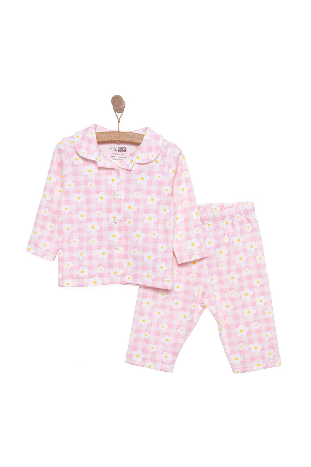 ست پیژامه پیراهن یقه طرح دار دخترانه HelloBaby ebebek Hello Baby