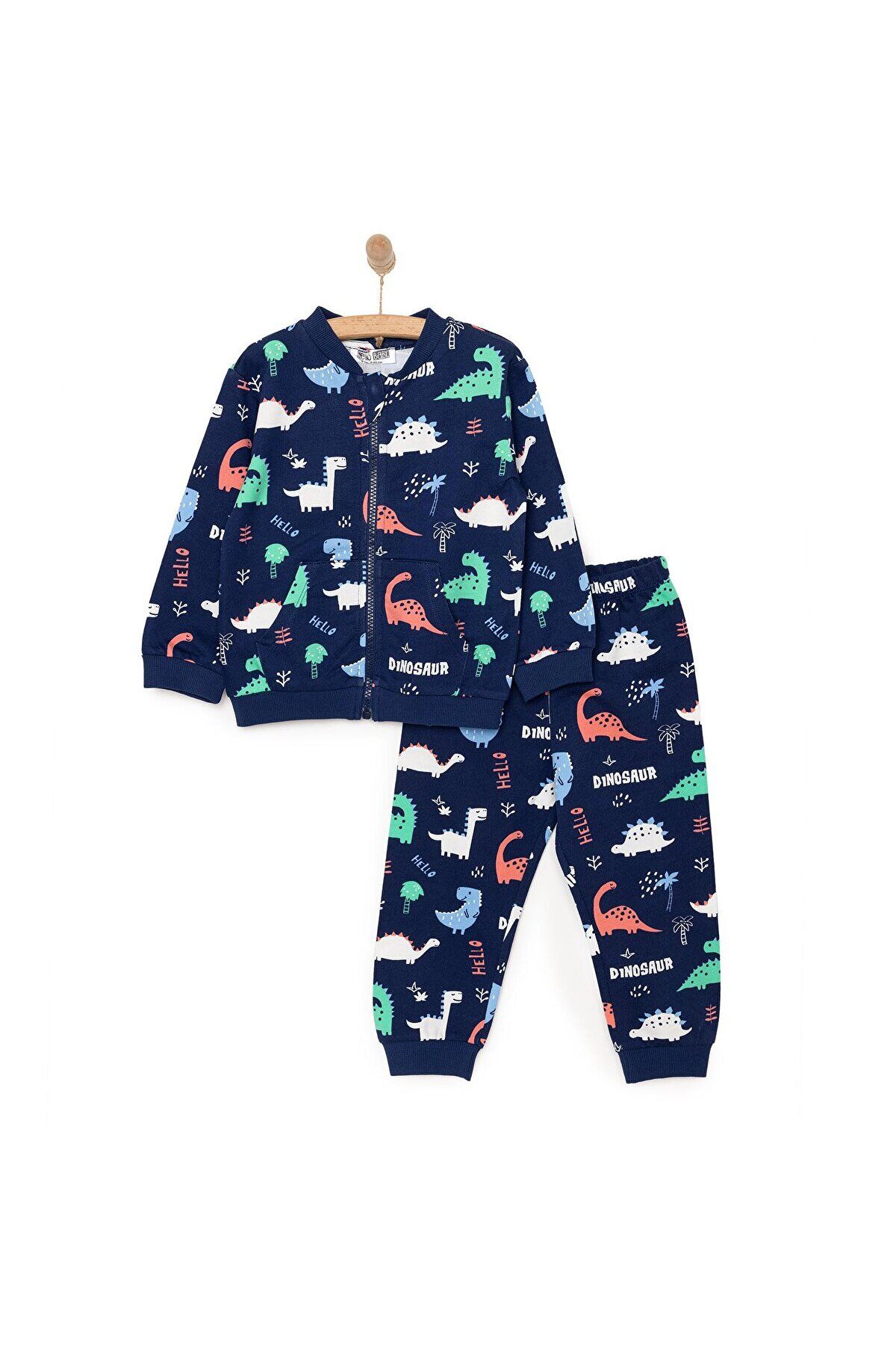 ست لباس ورزشی پسرانه با طرح دایناسور مردانه HelloBaby Basic ebebek Hello Baby