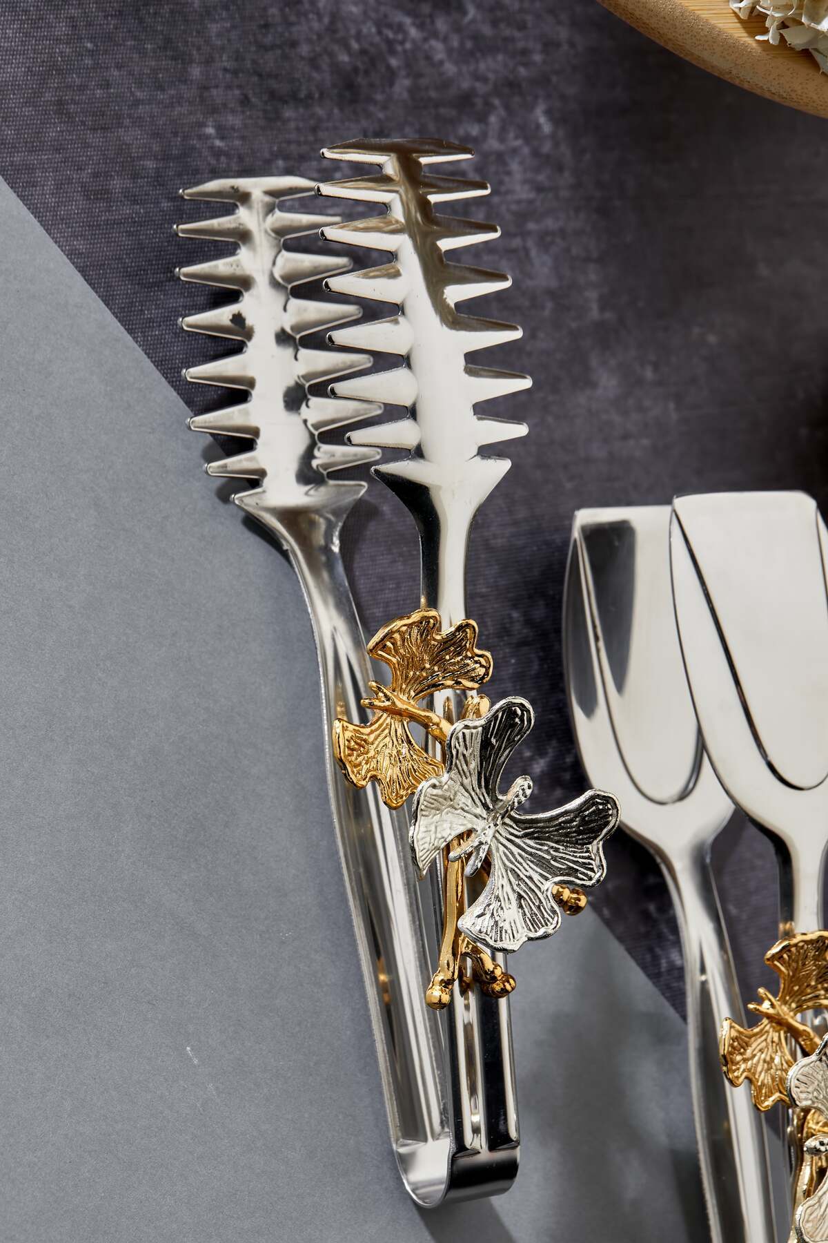 Milenay-Set of 3 Premium Decorative Serving Tongs - Butterfly Detail, Elegance and Functionality Together 6