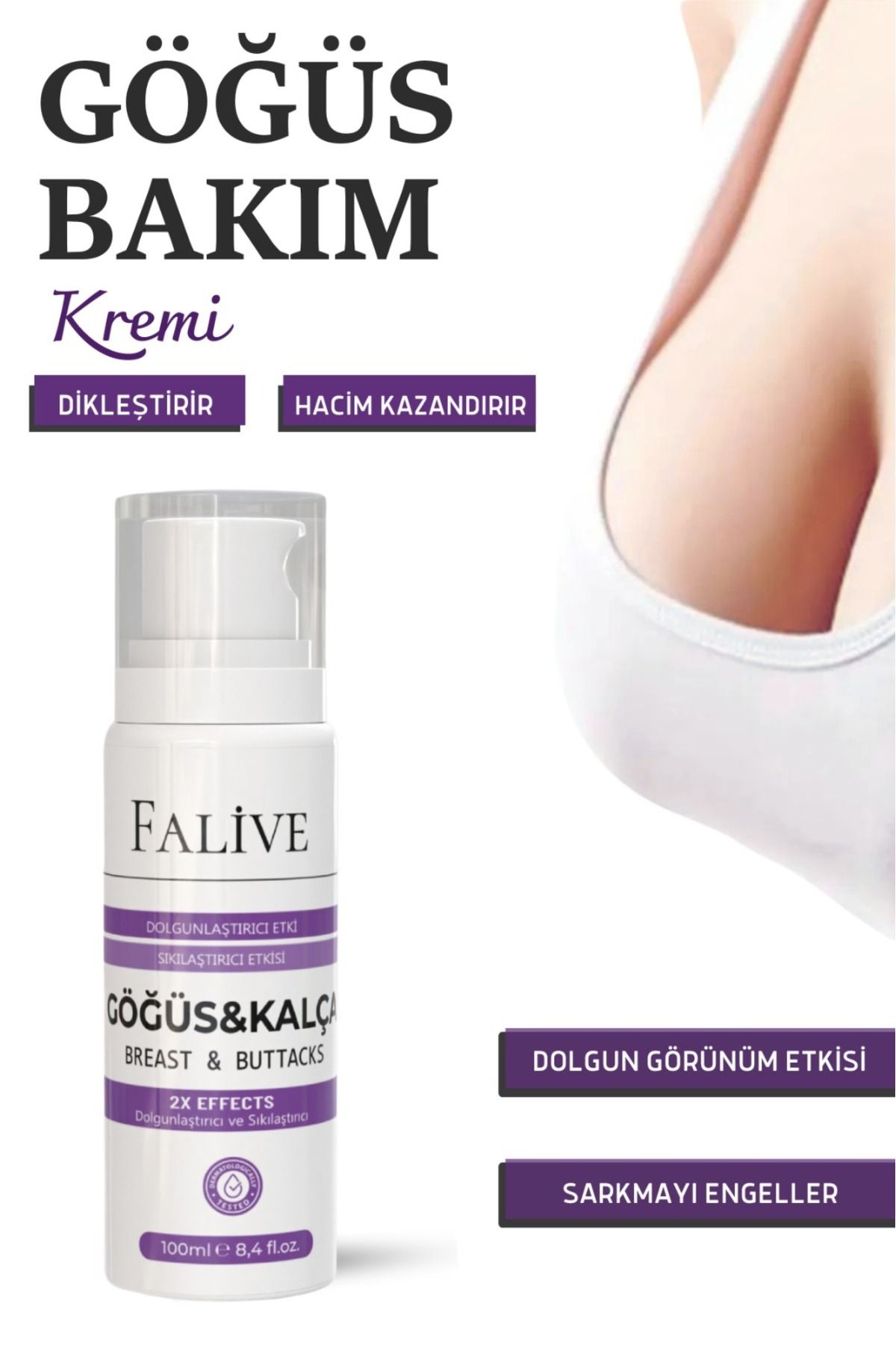 FALİVE BEAUTY Göğüs Ve Kalça Büyütücü Sıkılaştırıcı Bakım Kremi 100 ml