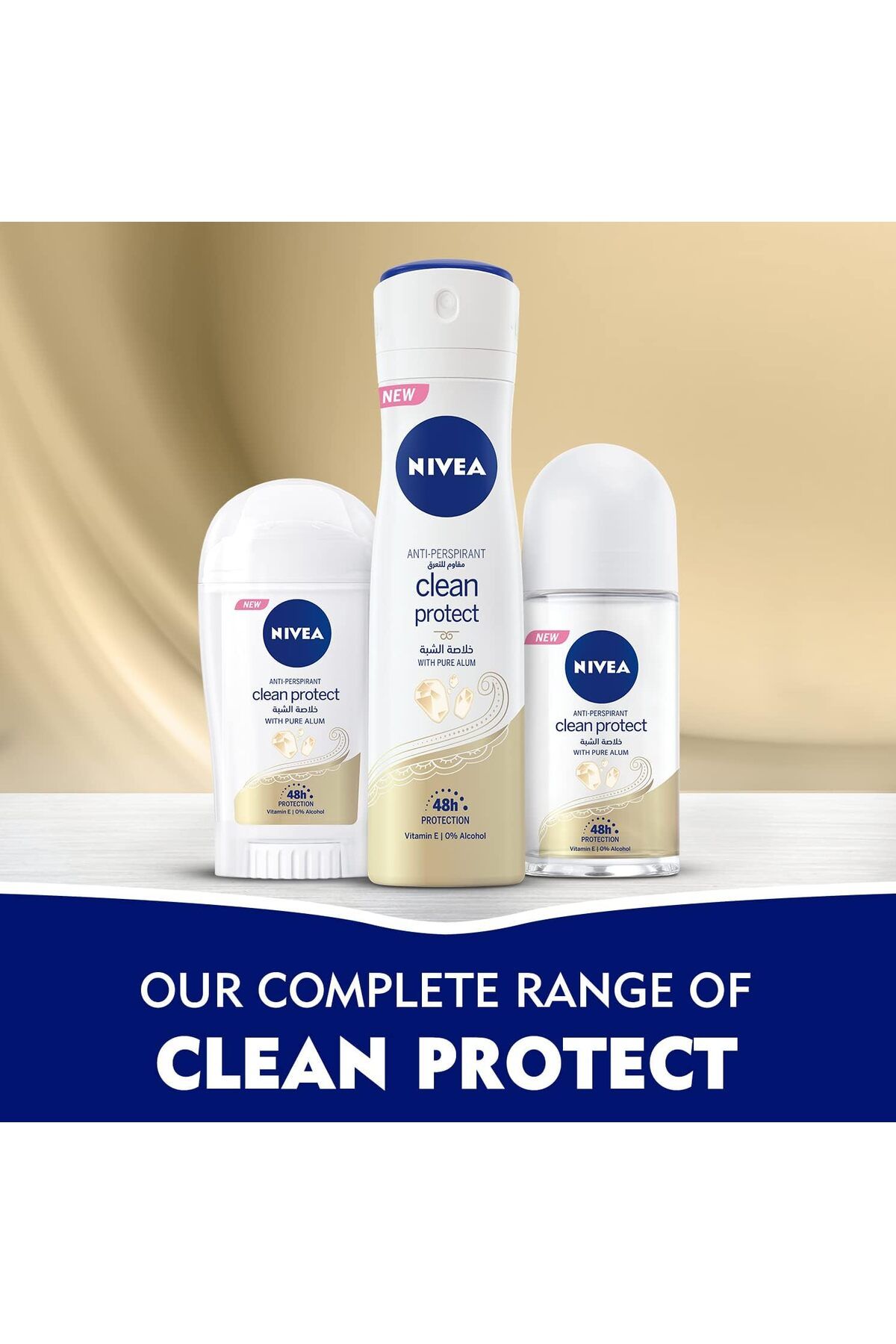 NIVEA-Clean Protect Roll On Deodorant With Alum 50ml X 6 7