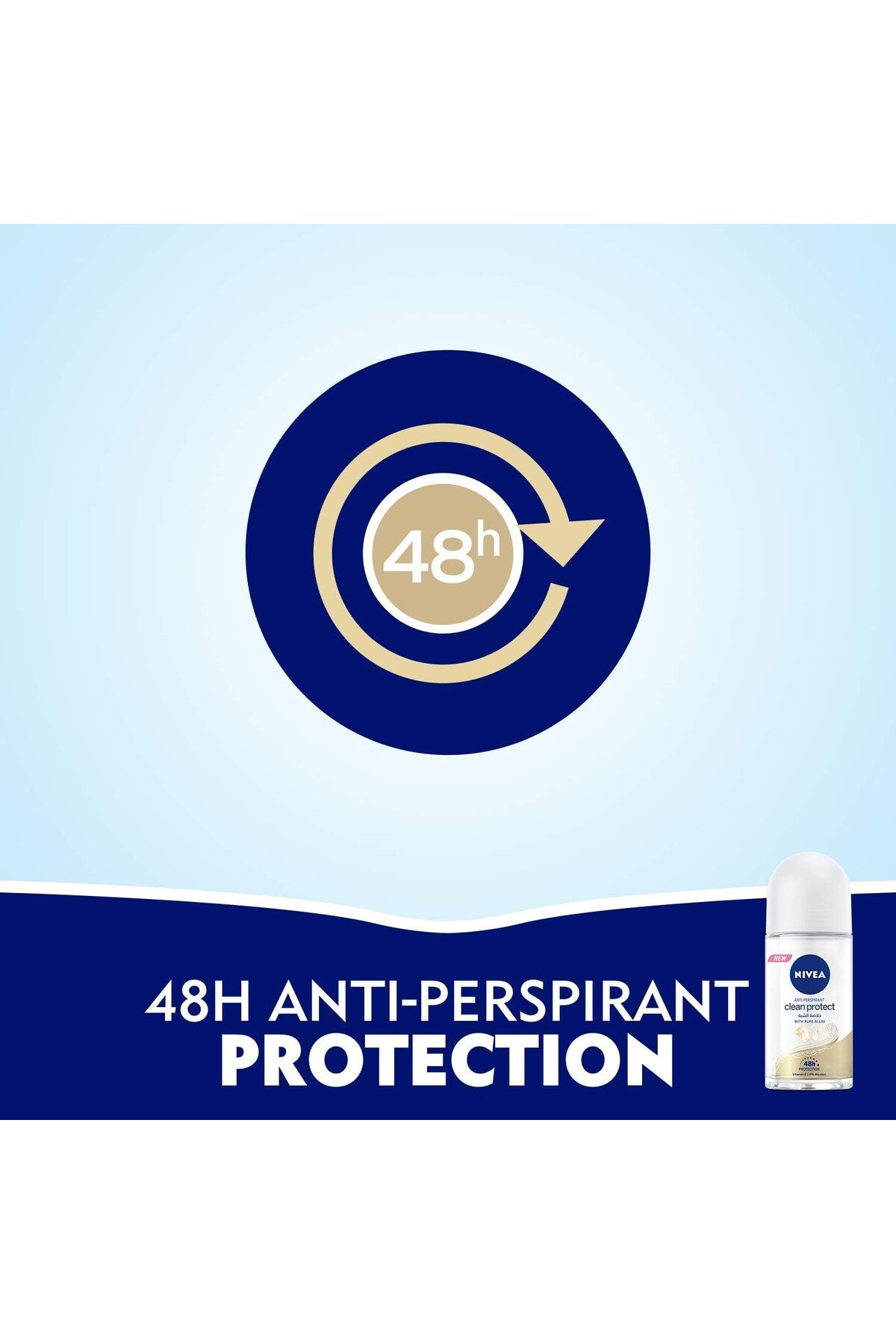 NIVEA-Clean Protect Roll On Deodorant With Alum 50ml X 6 5